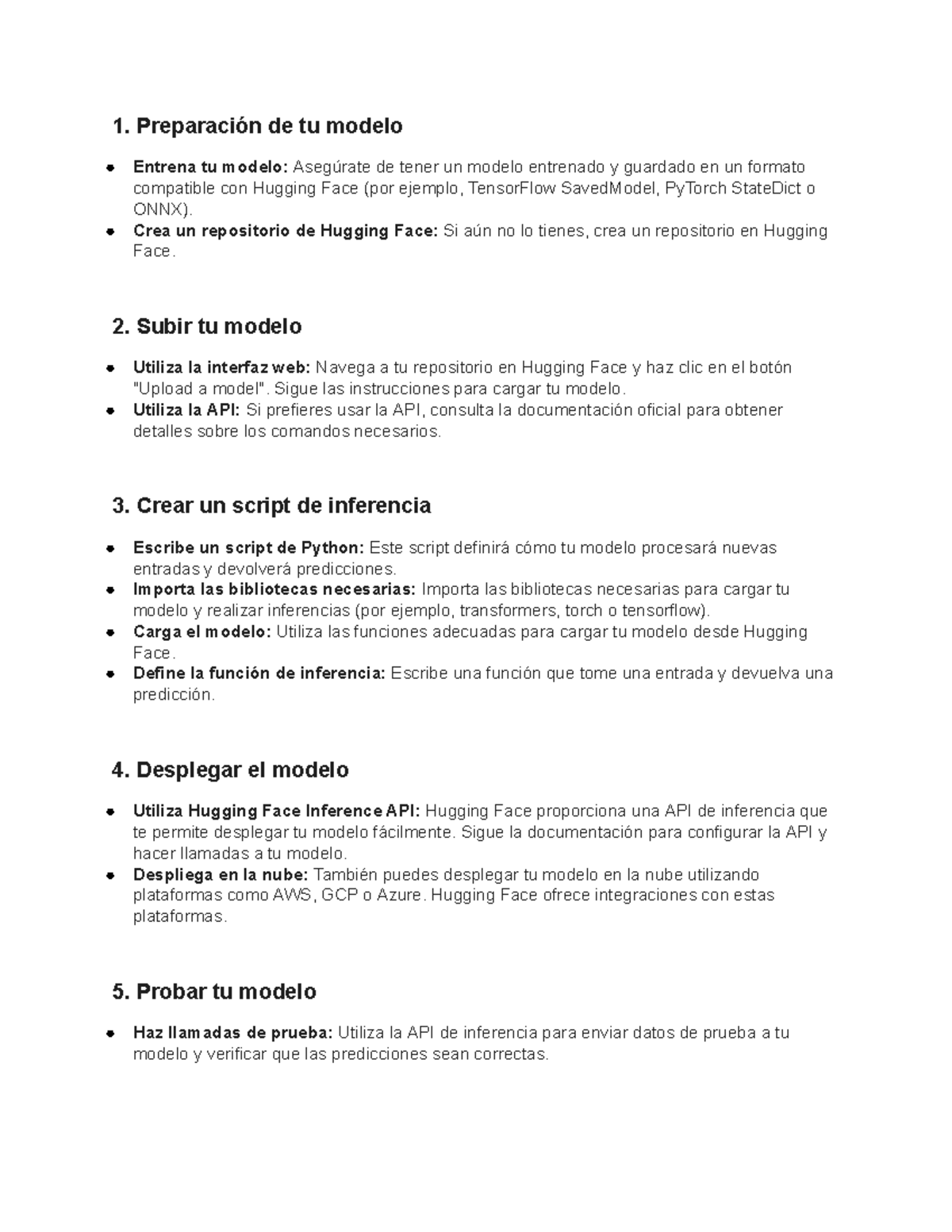 How to deploy a model on Hugging Face - 1. Preparación de tu modelo ...