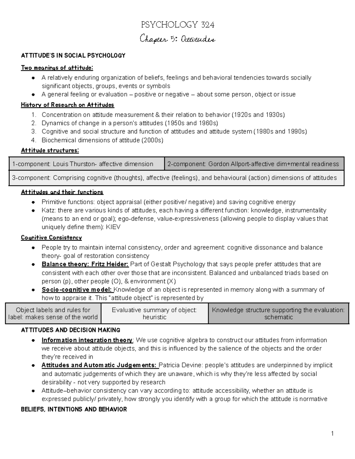 Psychology 324 - NOTES FOR EXAM ON CHAPTERS FIVE, SIX, SEVEN, EIGHT ...