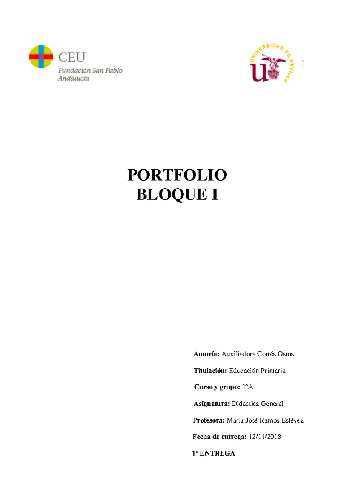 Portfolio 1 - Esta Es La Tarea Bligatoria Del Primer Bloque - PORTFOLIO ...