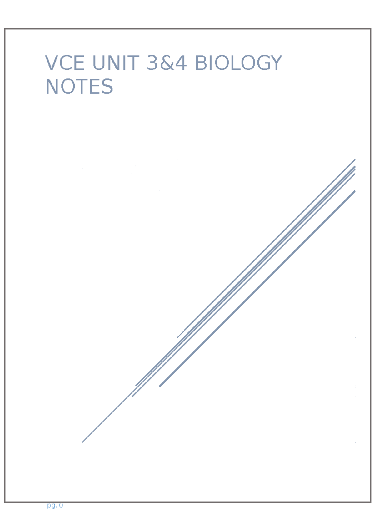 Unit 3 4 Study Notes - b VCE UNIT 3&4 BIOLOGY NOTES Table of Contents ...
