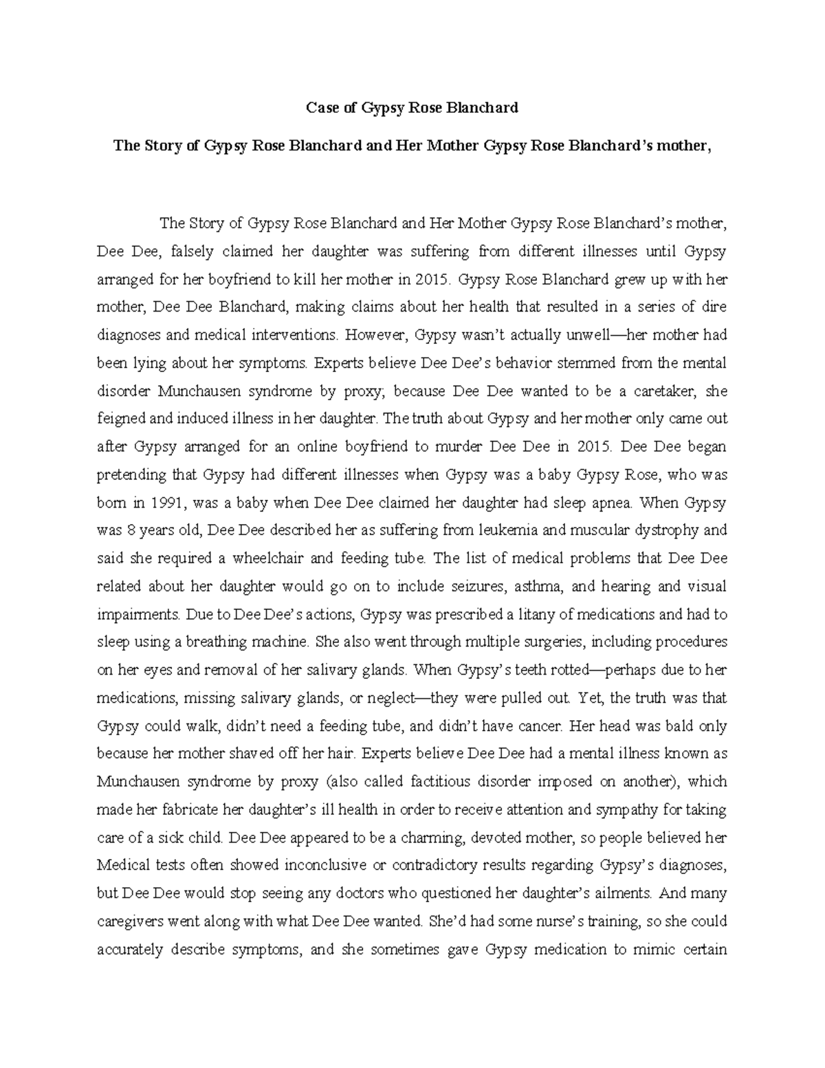 Gypsy Rose Reveals Dark Secrets Of Dee Dee Blanchard - n57j2se