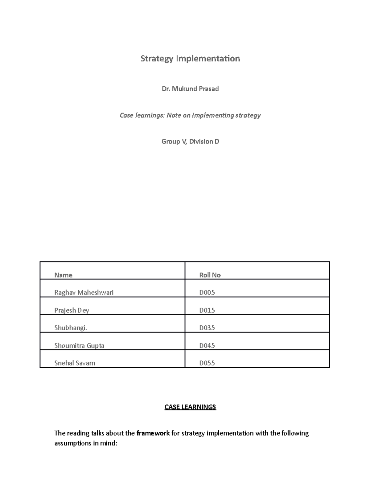 5 HRM 2 - Job Specifications And Description - Strategy Implementation ...