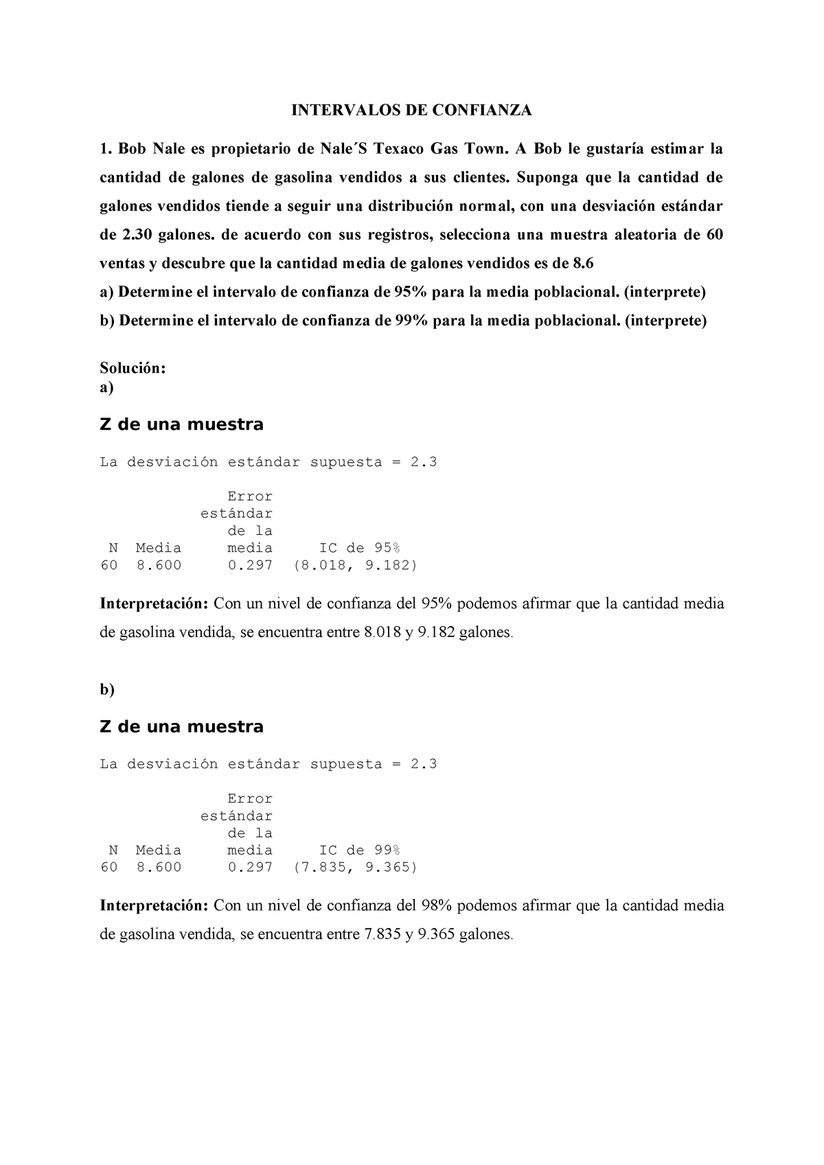 Tarea 9 - Ejercicios Resueltos Correspondientes Al Tema De Intervalos ...