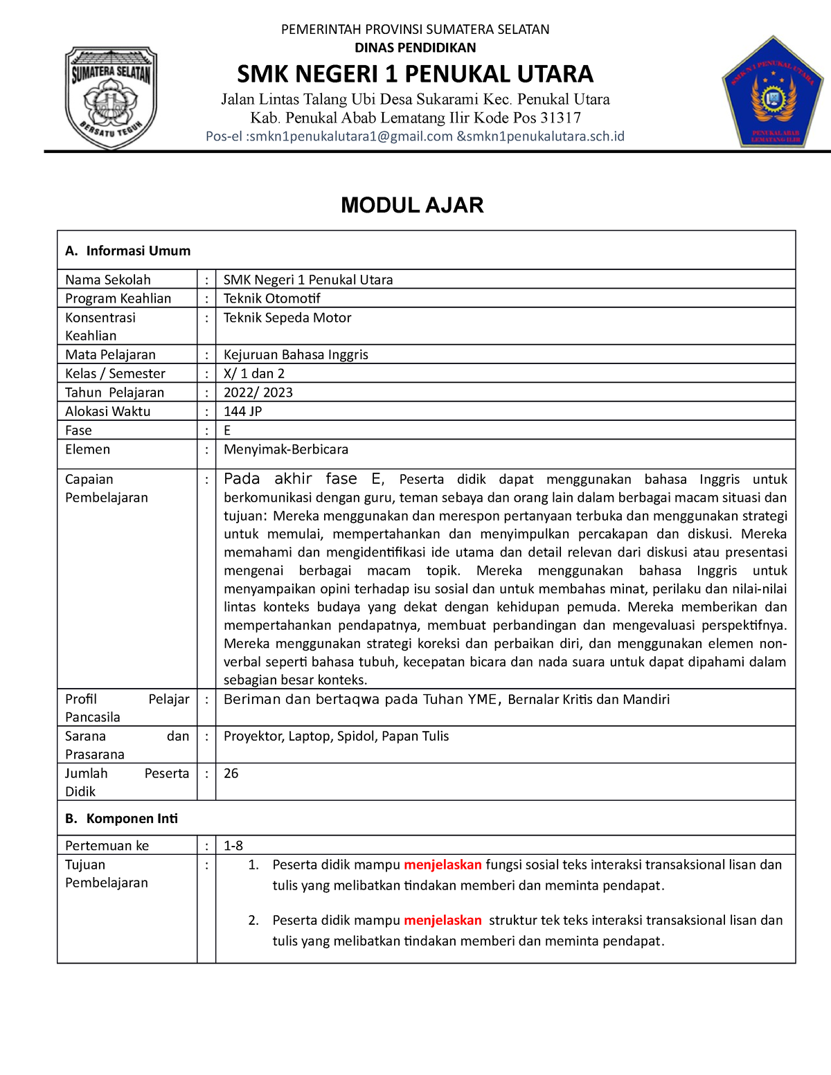 10. Modul Ajar - PENDIDIKAN - PEMERINTAH PROVINSI SUMATERA SELATAN ...