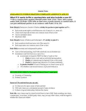 Default Judgment Notes - Rule 55 and Rule 41: Default Judgment and ...