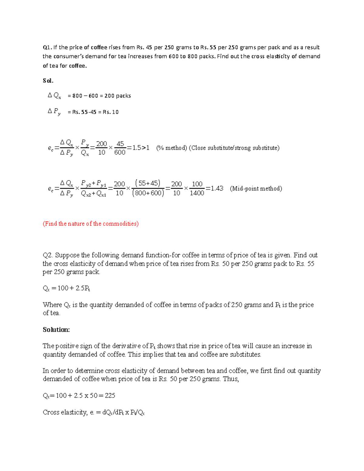 cross-elasticity-numericals-questions-q1-if-the-price-of-coffee