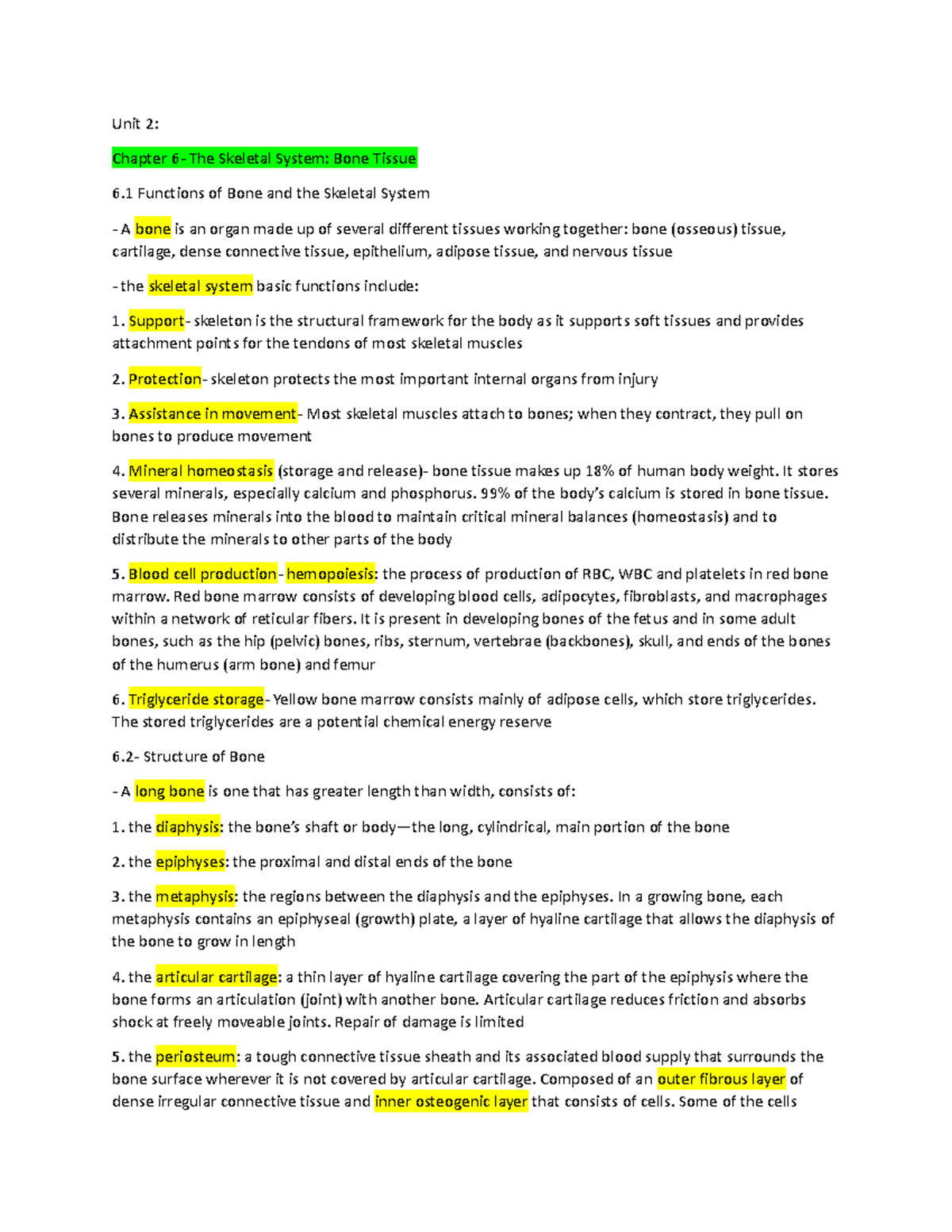 BIO- Unit 2 - BIO235 Unit 2 textbook notes - Biol 235 - AU - Studocu