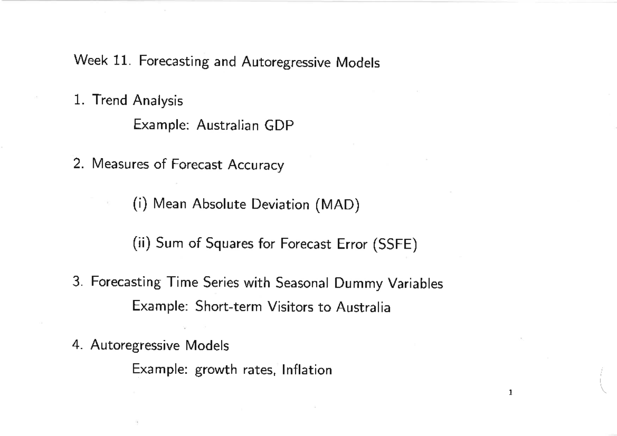 Week 11 - notes from lec - ETF2121 - Studocu