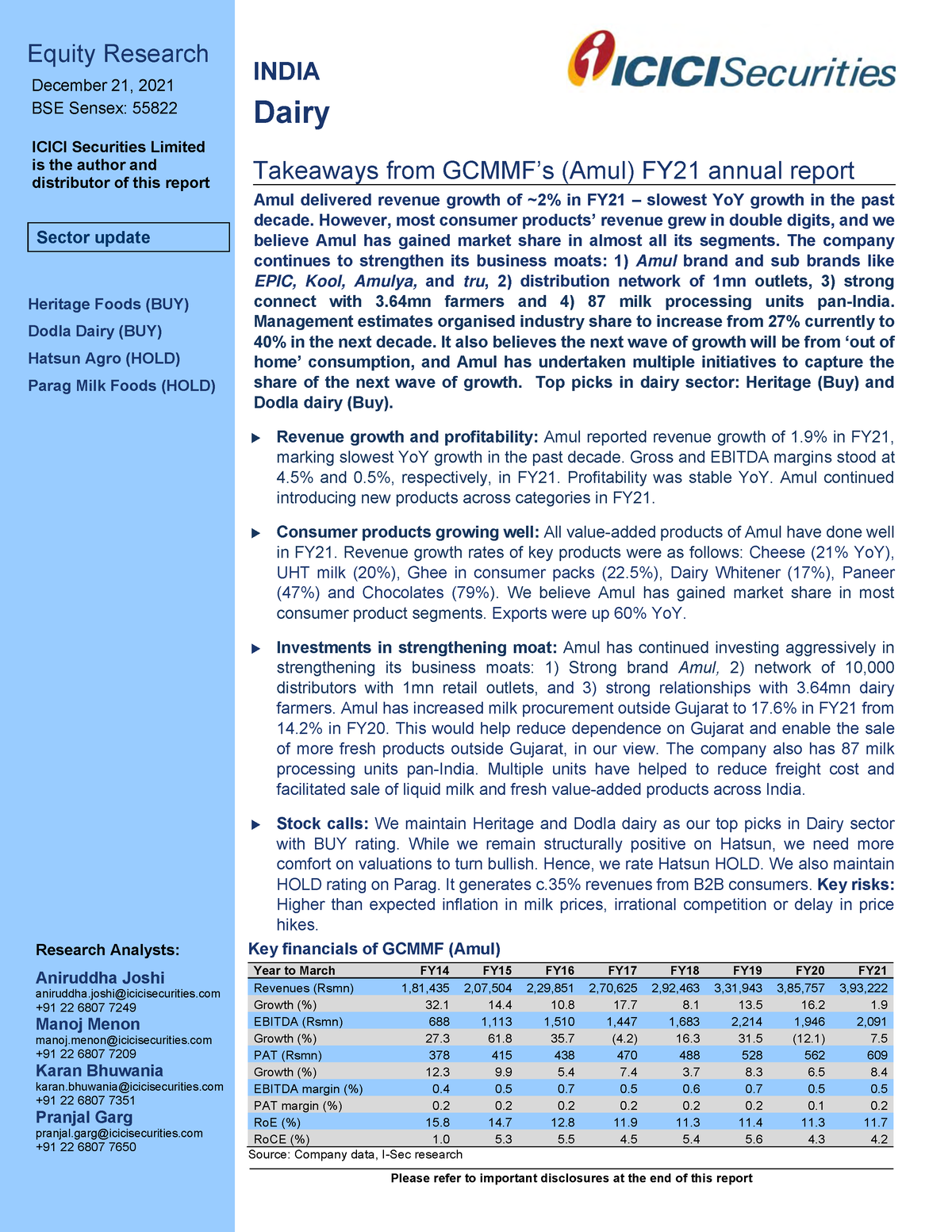 research report on icici securities