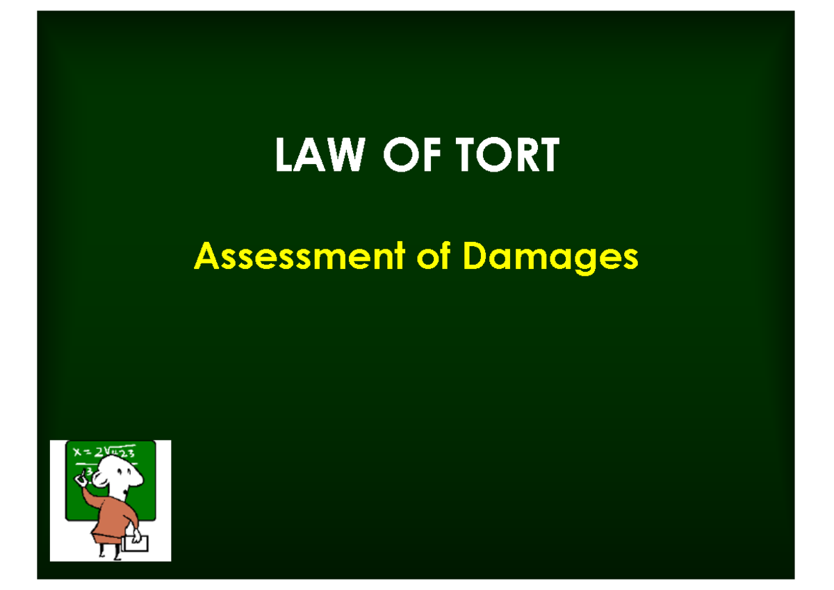 lecture-12-assessment-of-damages-law-of-tort-assessment-of-damages