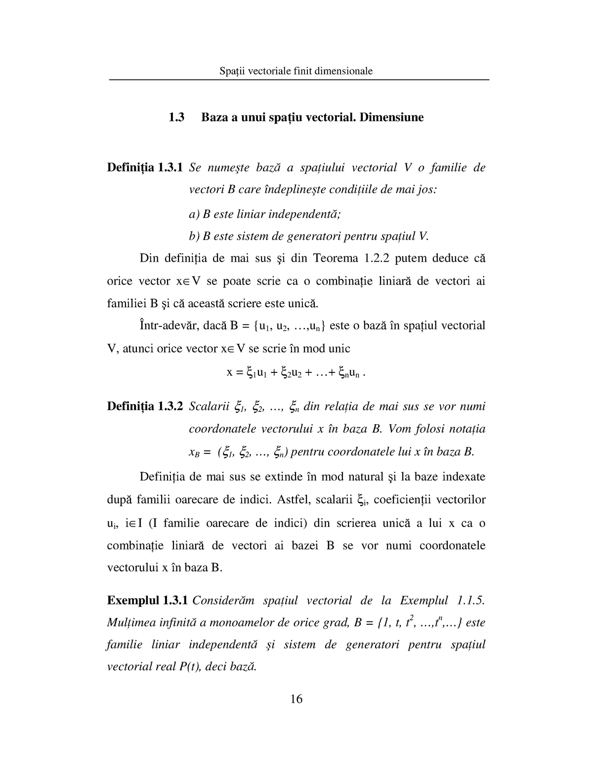 Backward fear Chapel 2-baza-dimensiune - Spa ii vectoriale finit dimensionale 1 Baza a unui spa  iu vectorial. - StuDocu
