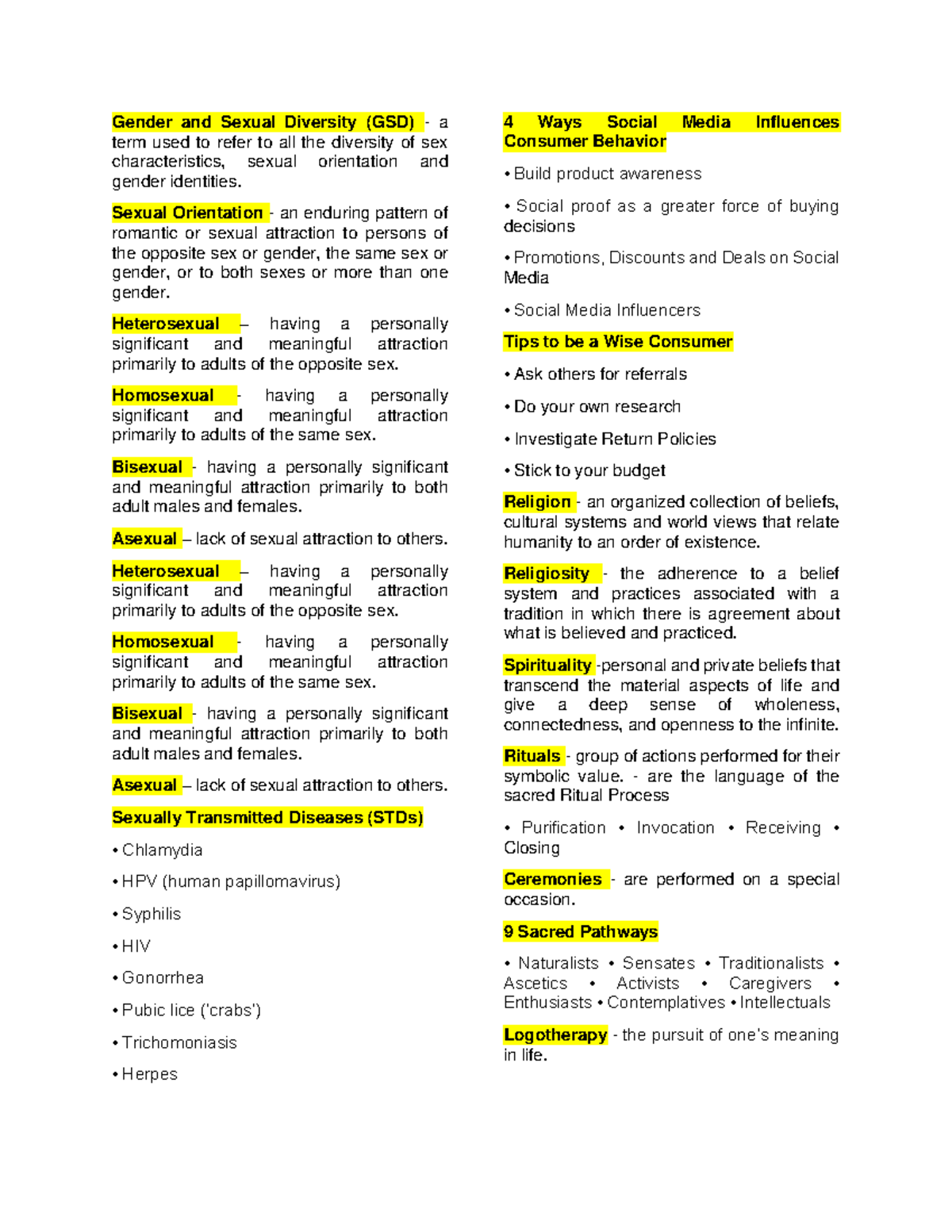 UTS midterms understanding the self notes - Studocu