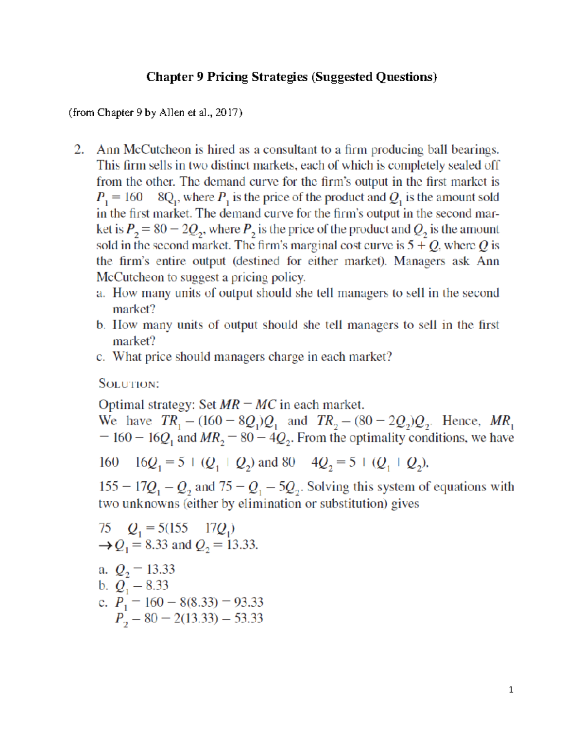 ch9-q-a-chapter-9-questions-and-answers-chapter-9-pricing