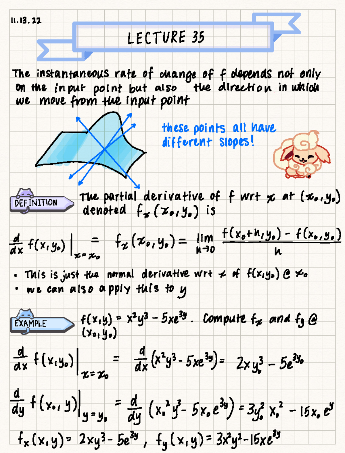 Partial Derivatives - Multivariable Calculus + Calc III - 11 13 22 35 ...