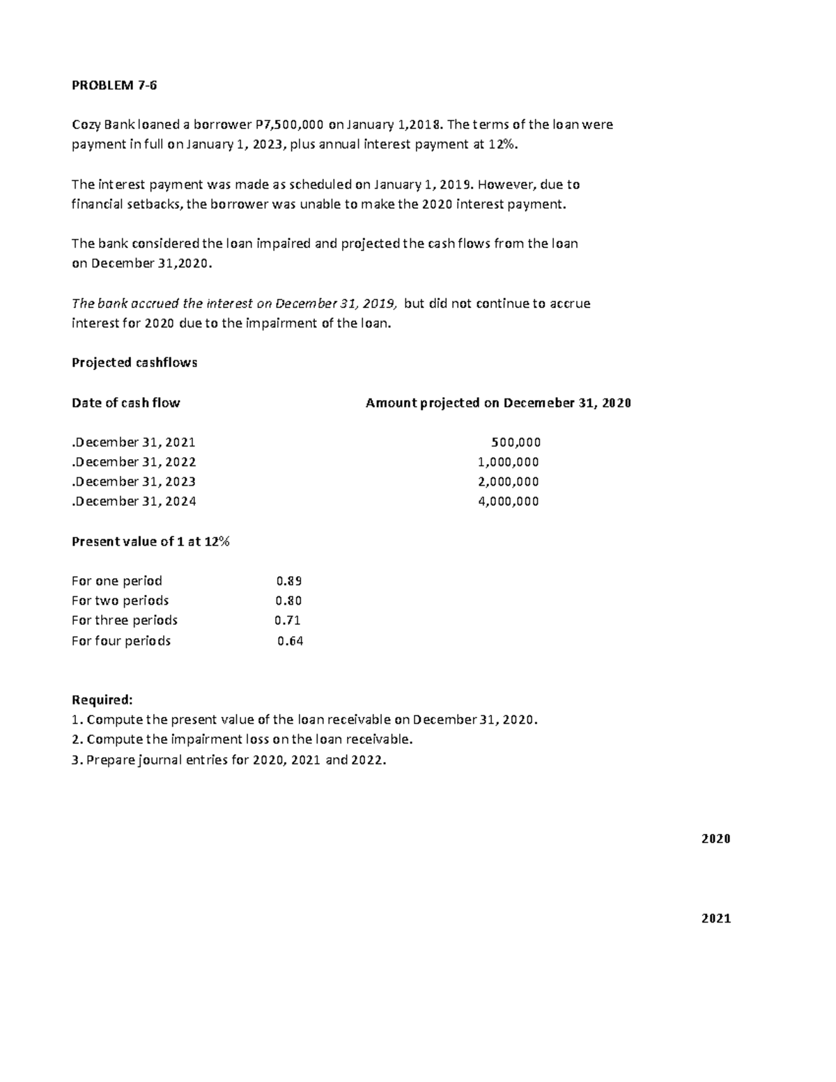 chapter-7-loans-receivable-problem-7-6-problem-7-cozy-bank-loaned-a