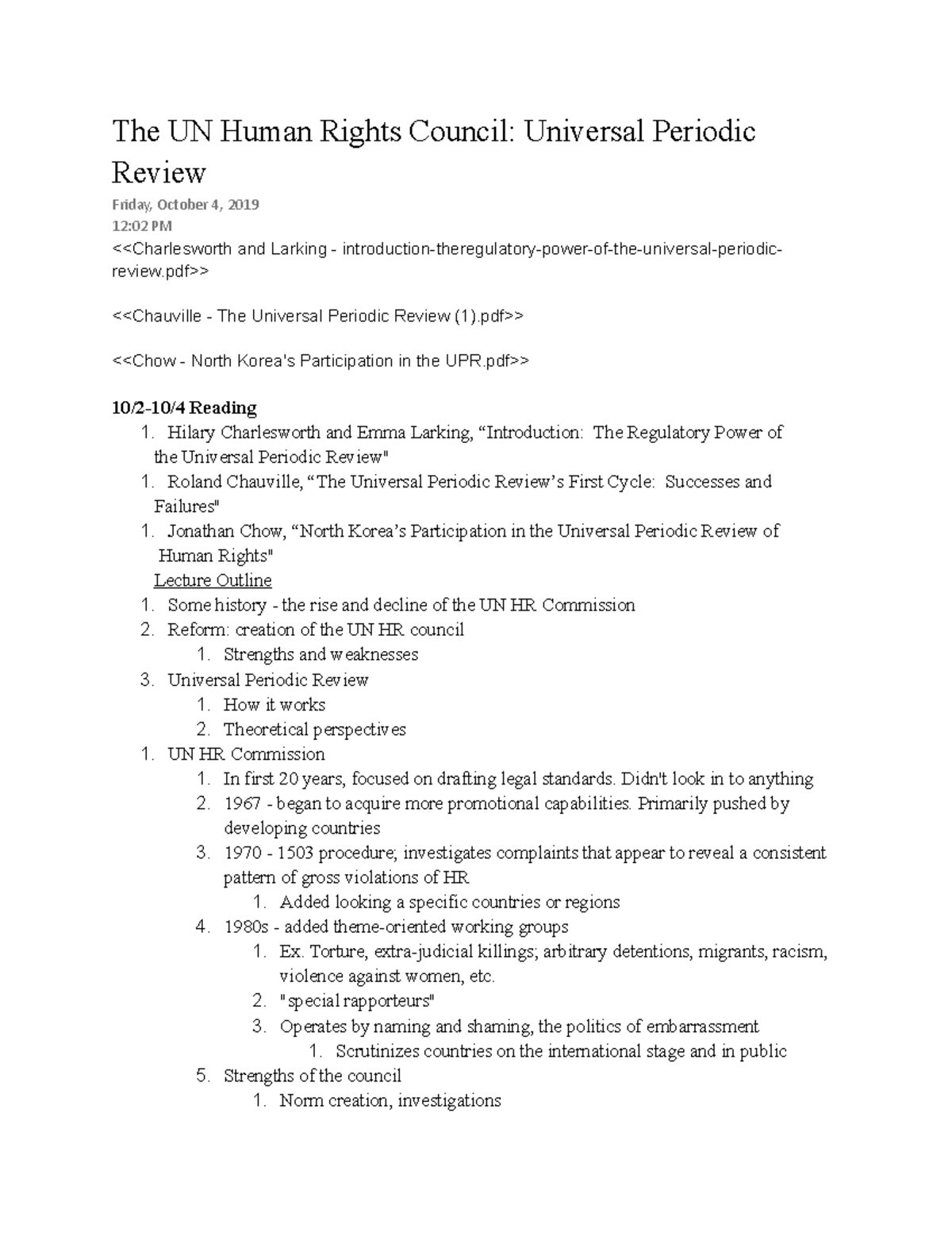 The UN Human Rights Council: Universal Periodic Review - The UN Human ...