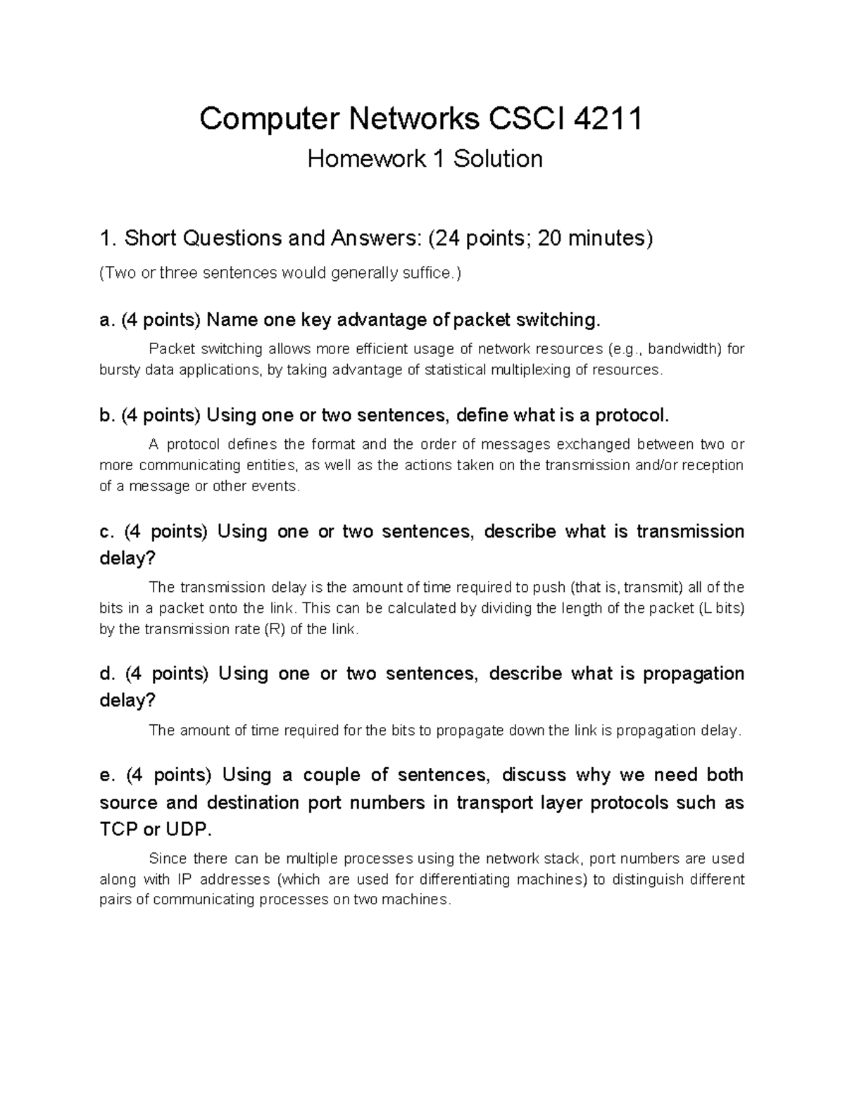 Csci4211 F17 Ass 1 Solution Computer Networks Thk Studocu Csci4211 F17 Ass 1 Solution Computer Networks Thk Studocu