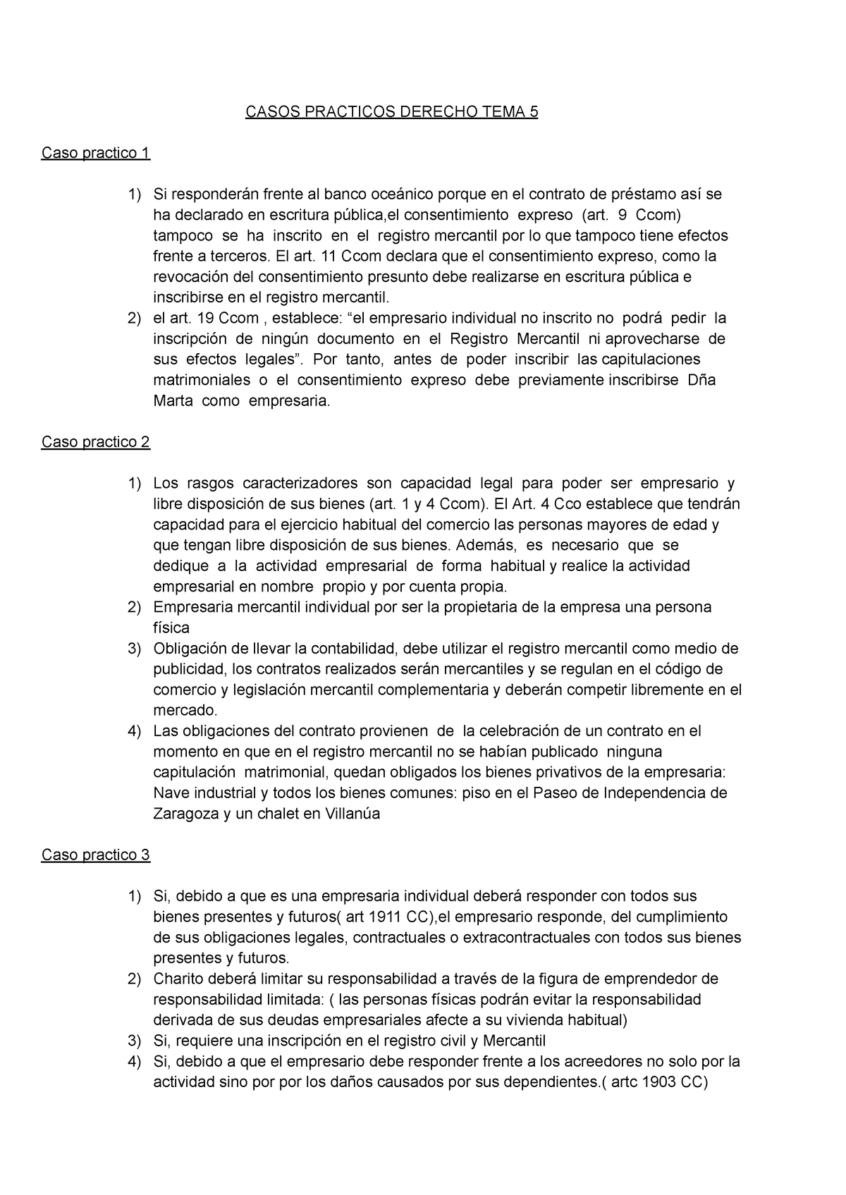 Casos Practicos Derecho Tema 5 Casos Practicos Derecho Tema 5 Caso Practico 1 1 Si 5921