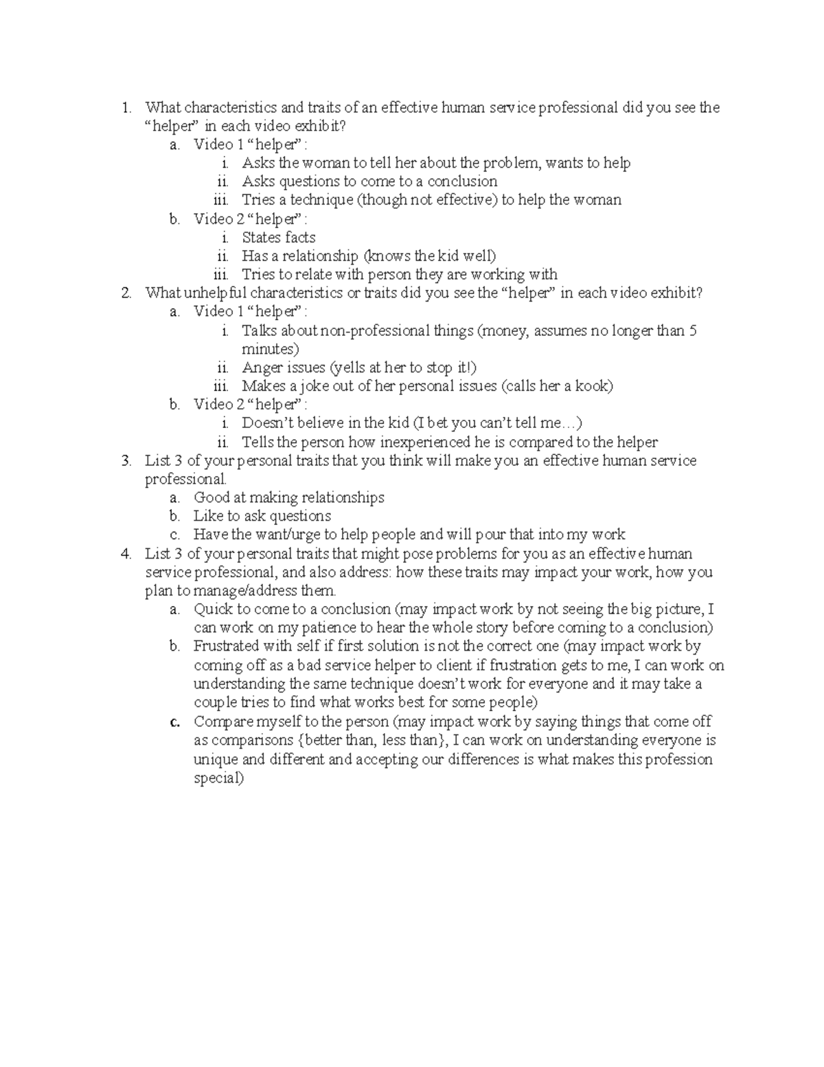 Characteristics of HSW - 1. What characteristics and traits of an ...