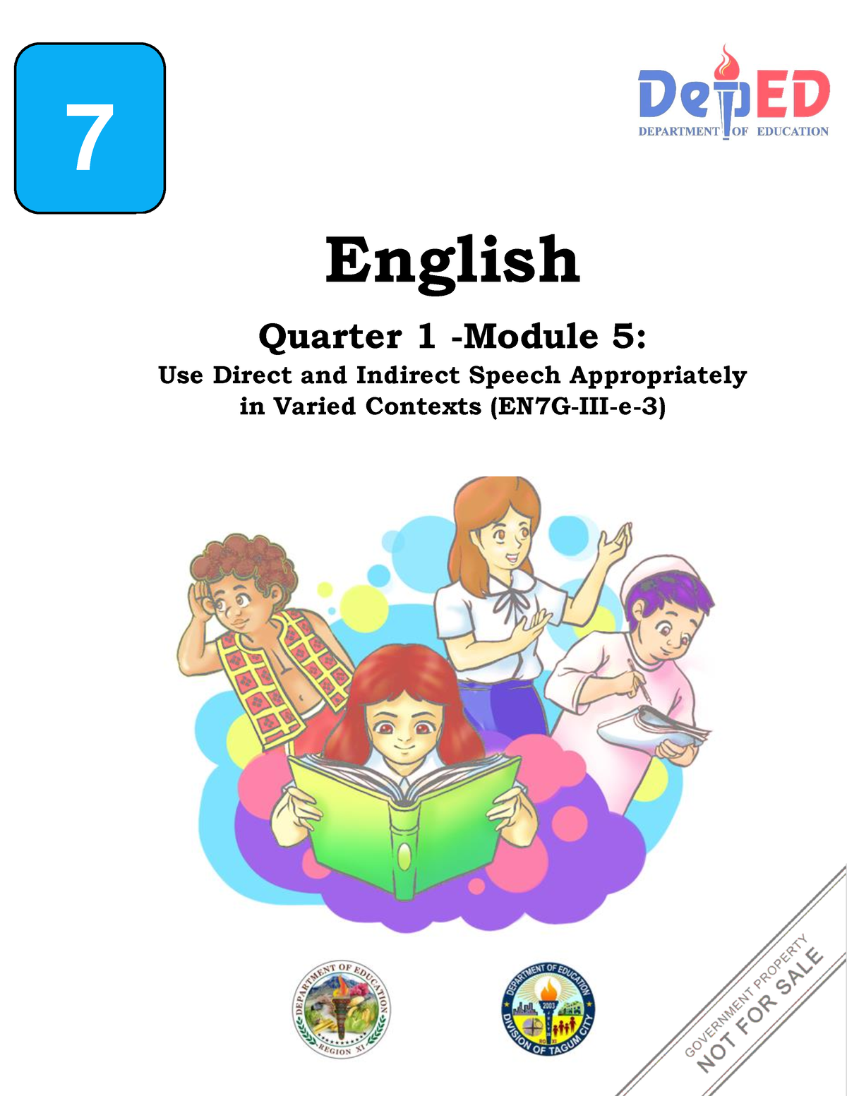 English 7 Q1 Module 5 - i 7 English Quarter 1 -Module 5: Use Direct and ...