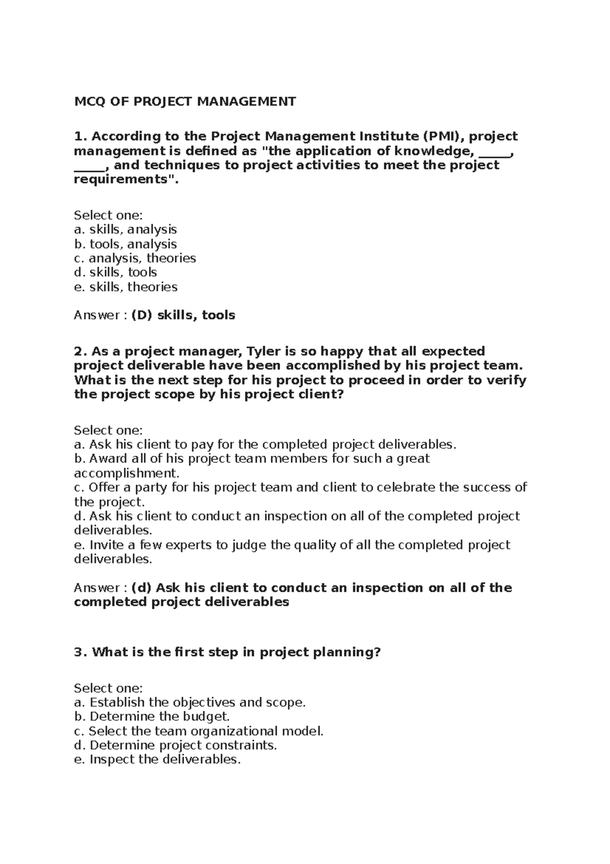 assignment model mcq