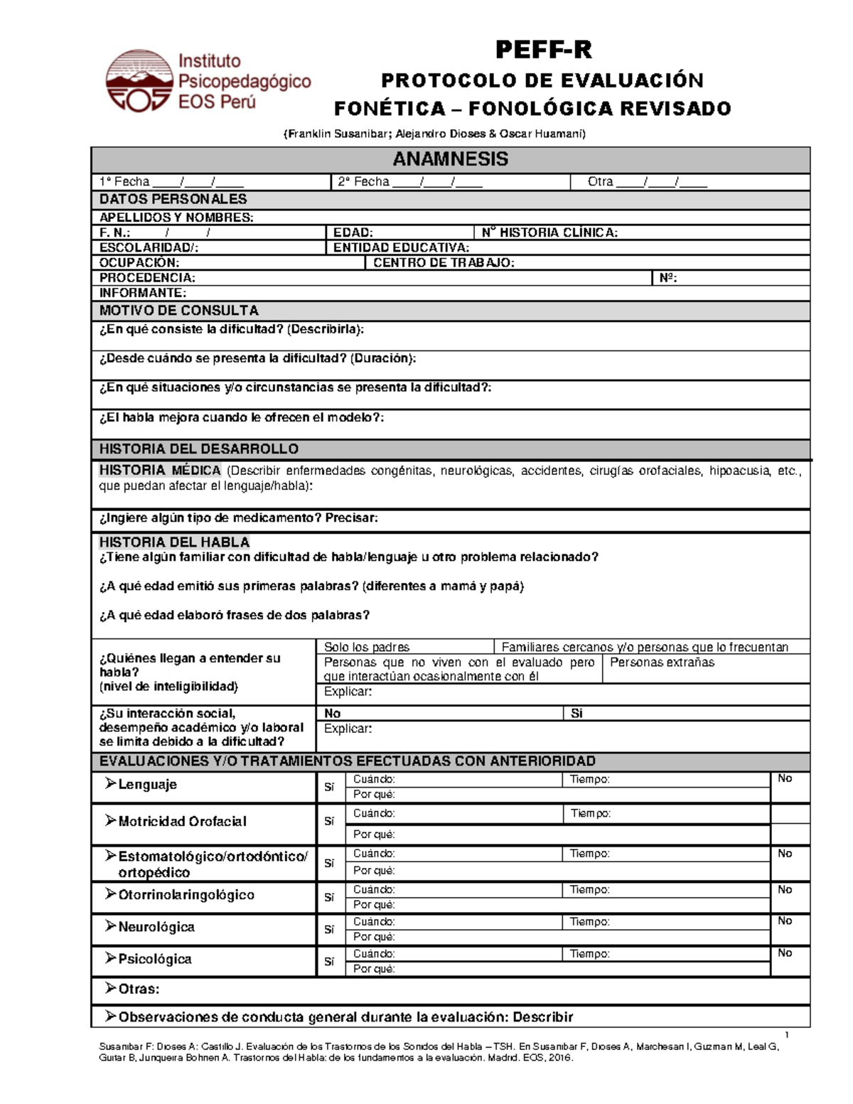 PEFF R Protocolo DE Evaluación Fonética Fonológia PEFF 2017 03 - 1 ...