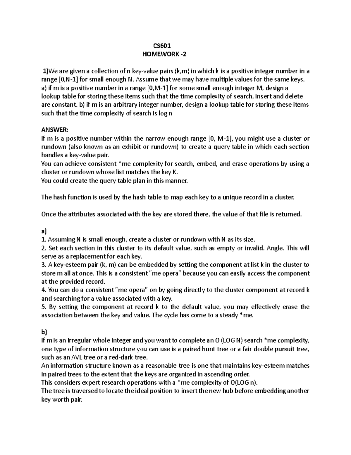 DSA Varshith HW2 - answes - CS HOMEWORK - 2 1)We are given a collection ...