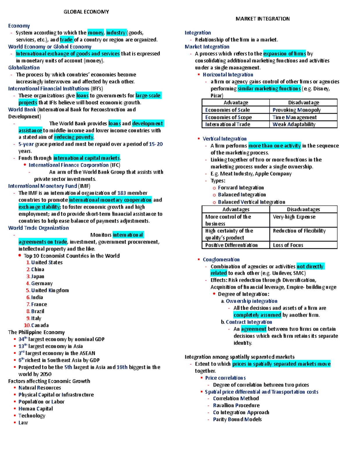 Con World-Reviewer - Reviewer - GLOBAL ECONOMY Economy - System ...