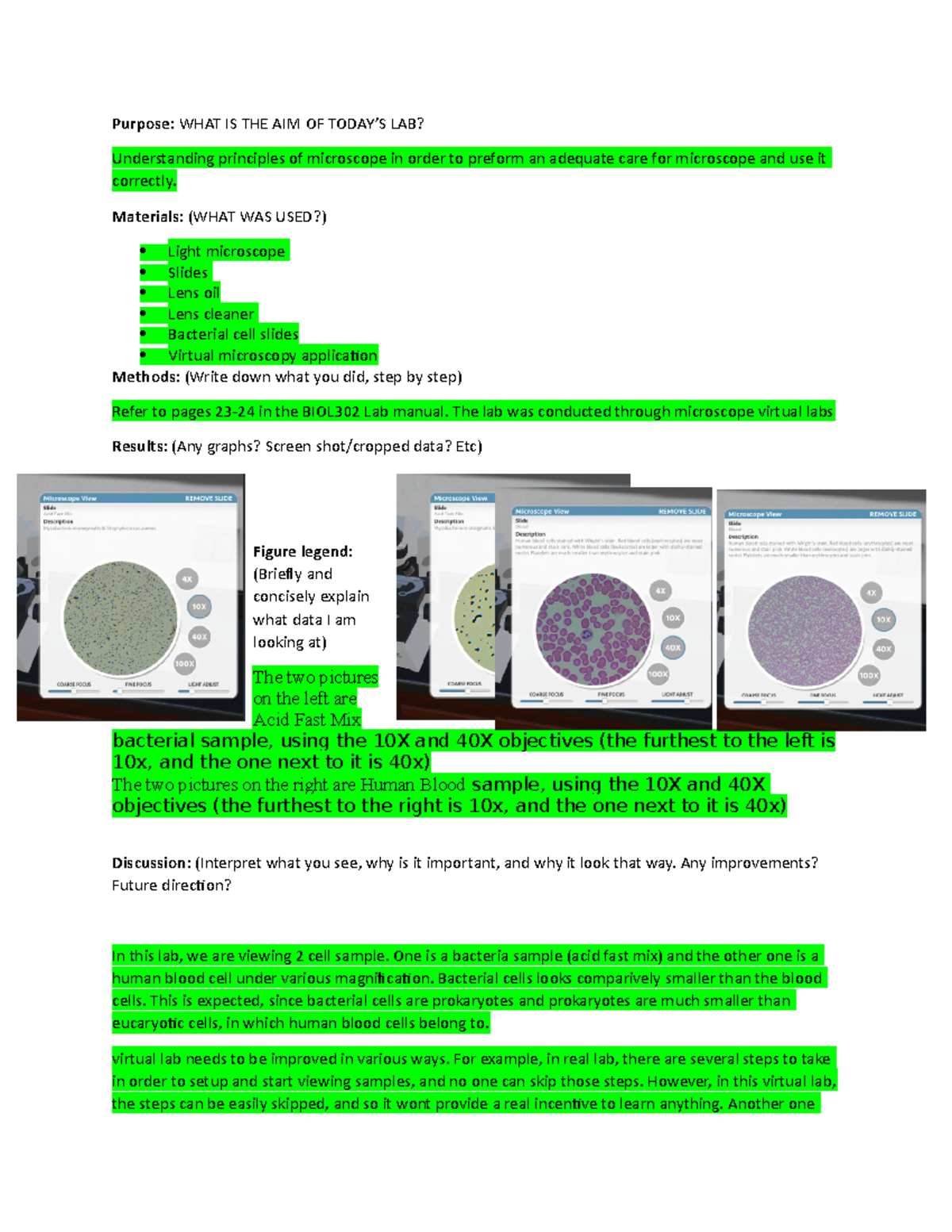 Microscope Purpose WHAT IS THE AIM OF TODAY’S LAB? Understanding