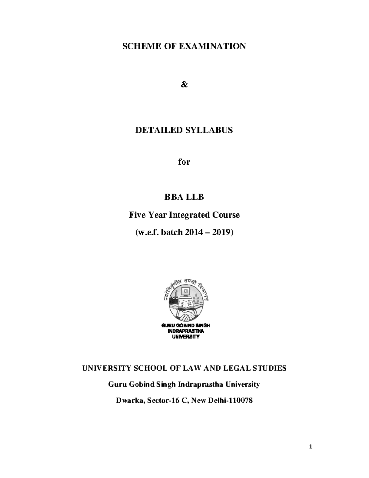 Syllbballb 190814 - my notes - SCHEME OF EXAMINATION & DETAILED ...