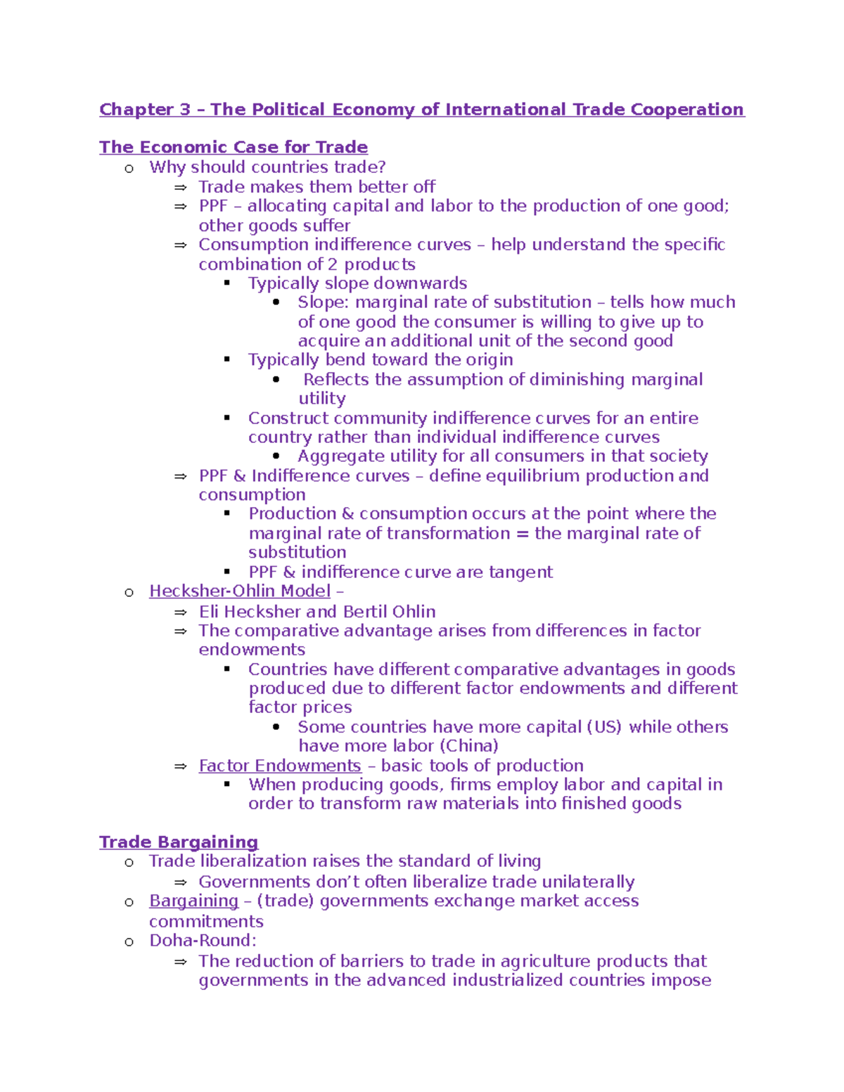 Chap 3 - The Political Economy of International Trade Cooperation - Studocu