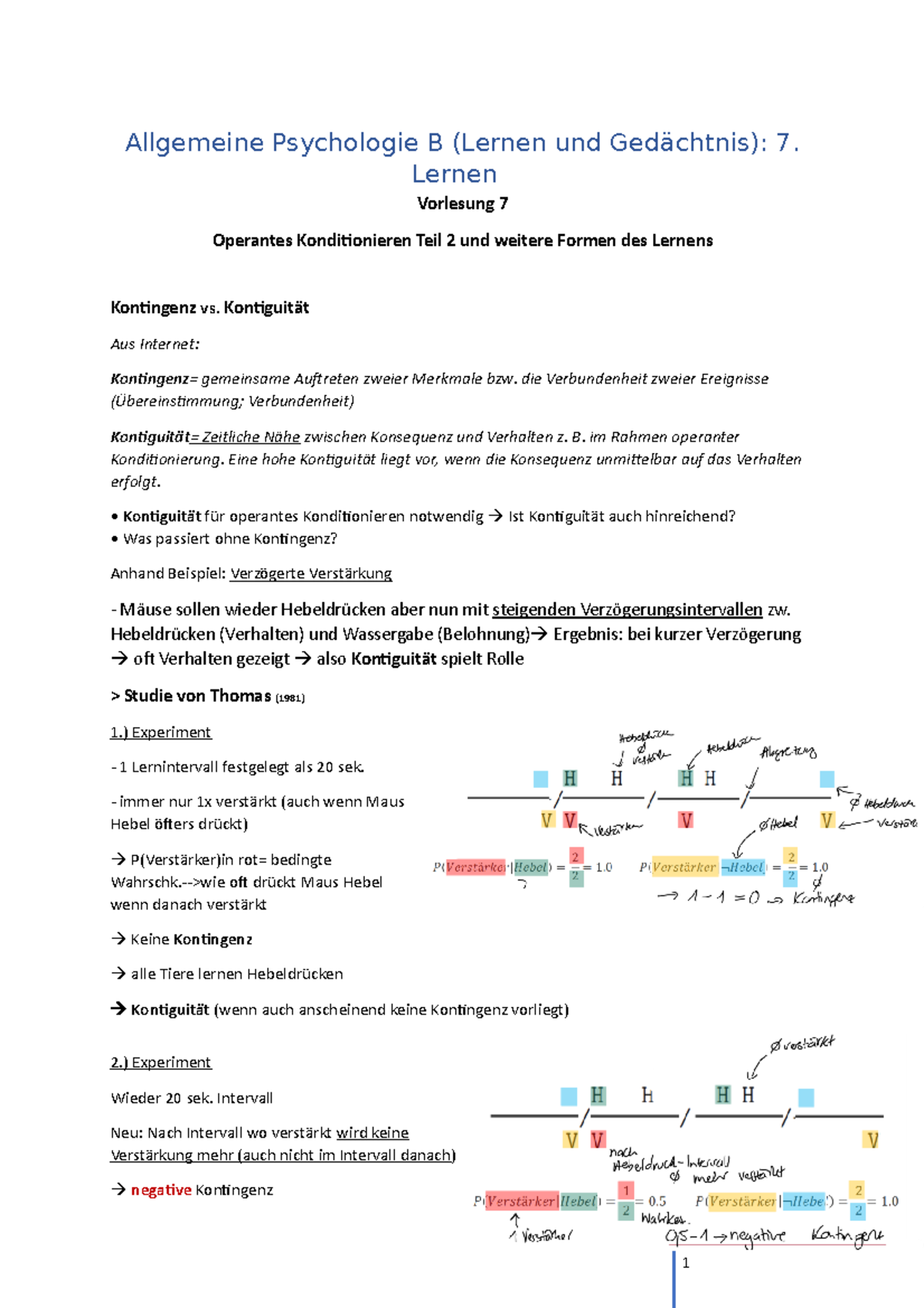 Zusammenfassung VL7 LErnen Letzter Part Allgemeine B - Allgemeine ...