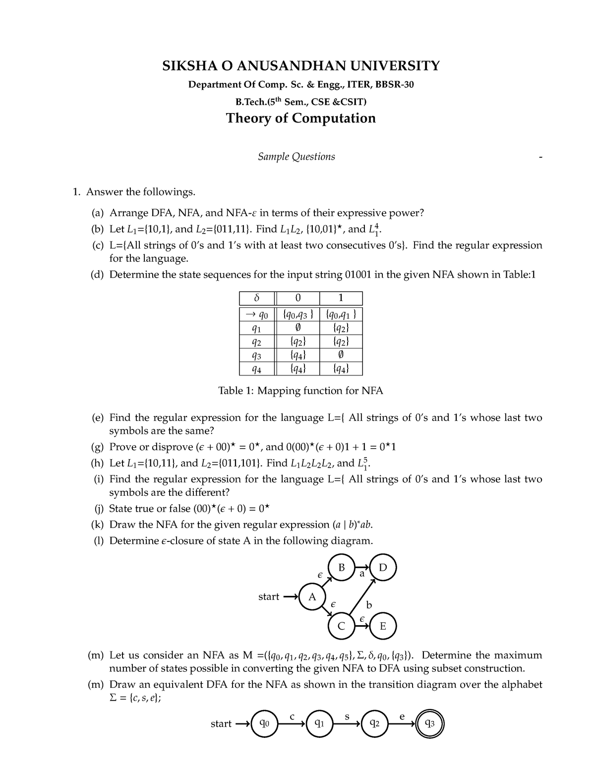 sample-question-regular-language-siksha-o-anusandhan-university