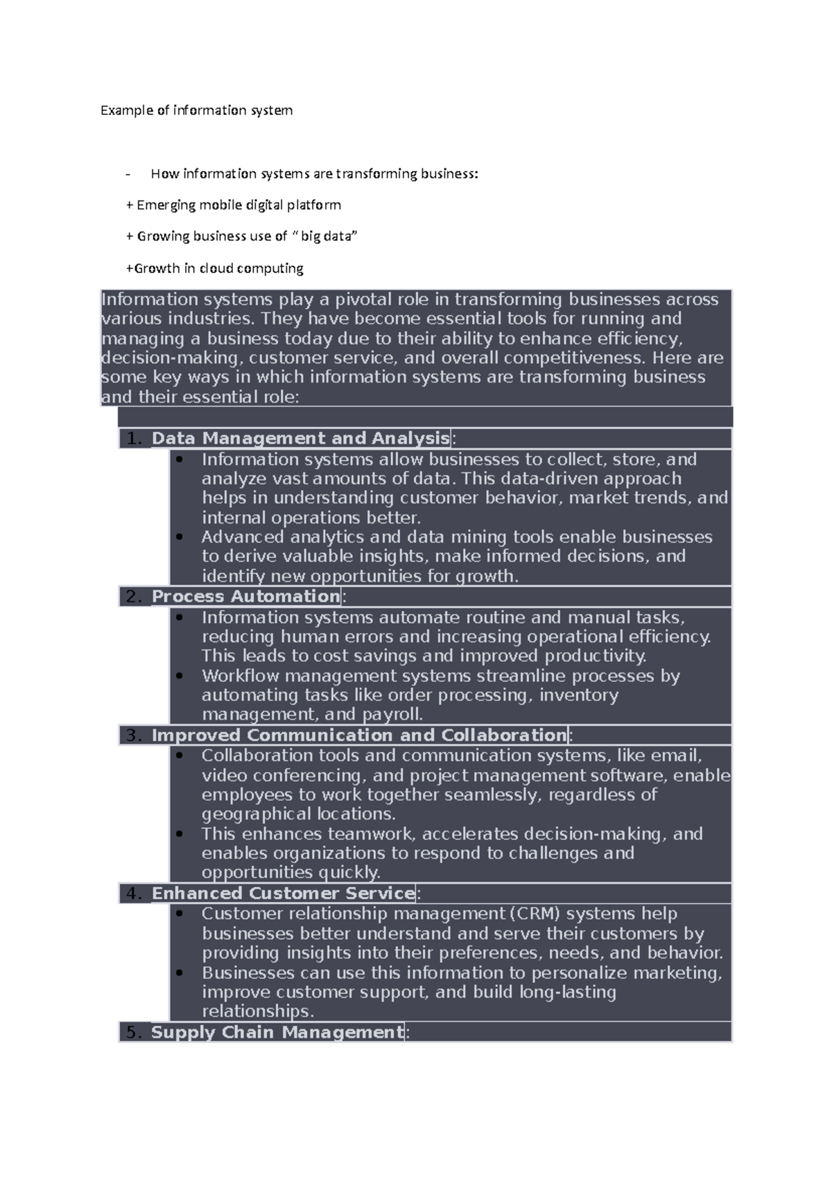 Example of information system - They have become essential tools for ...