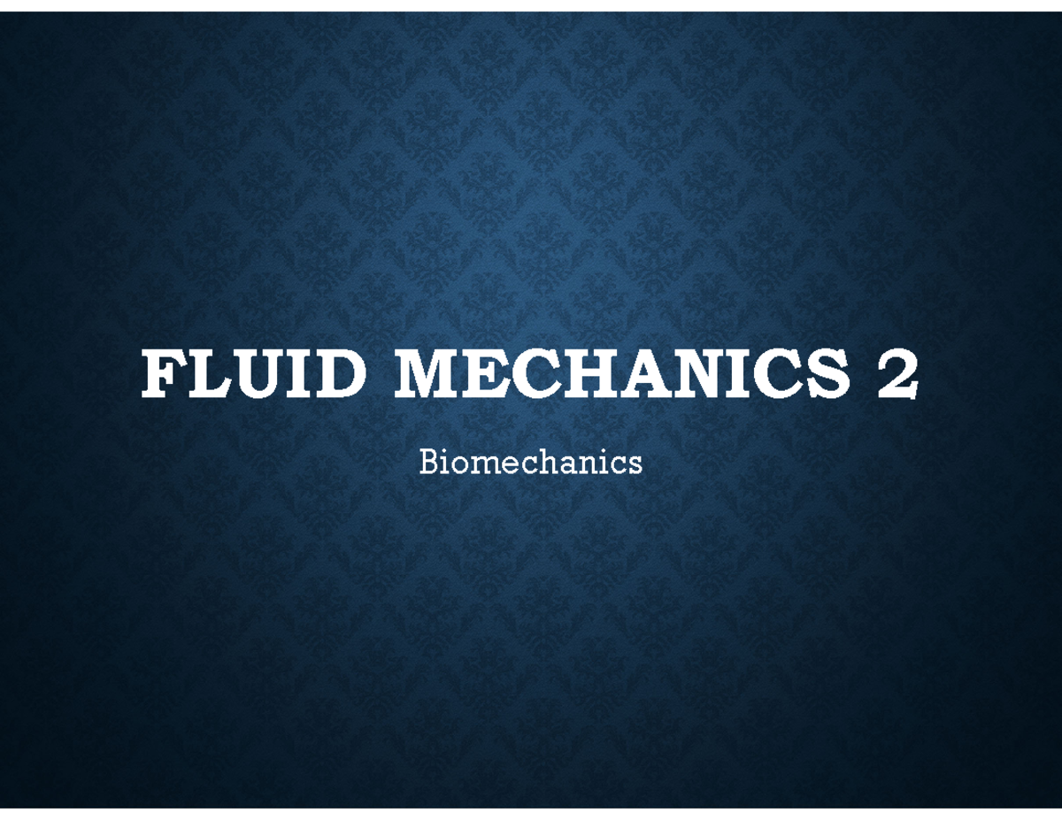 25 Fluid Mechanics 2 - Note set 10- Unit 2 - FLUID MECHANICS 2 ...