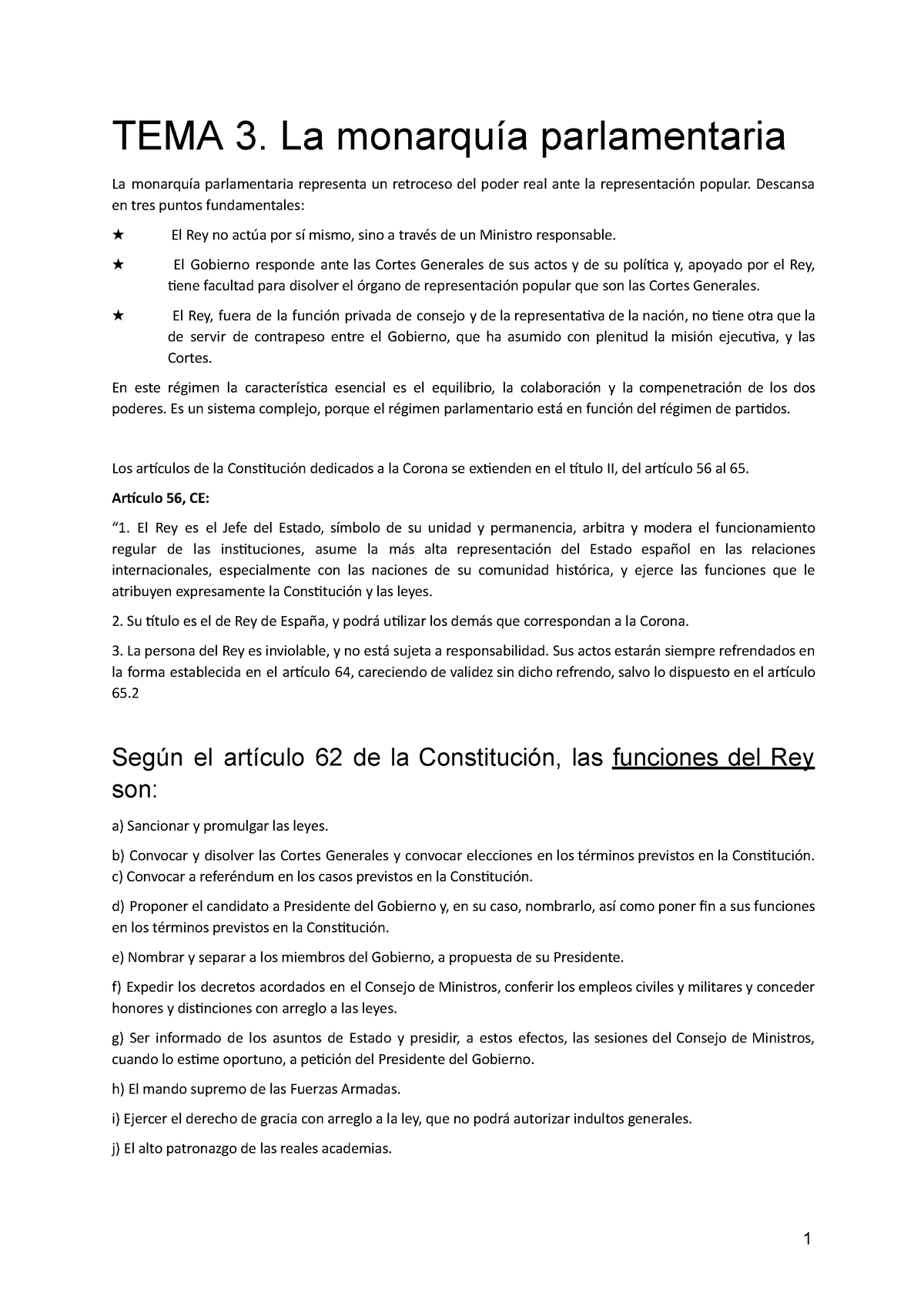 TEMA 3. LA Monarquia Parlamentaria - TEMA 3. La Monarquía Parlamentaria ...