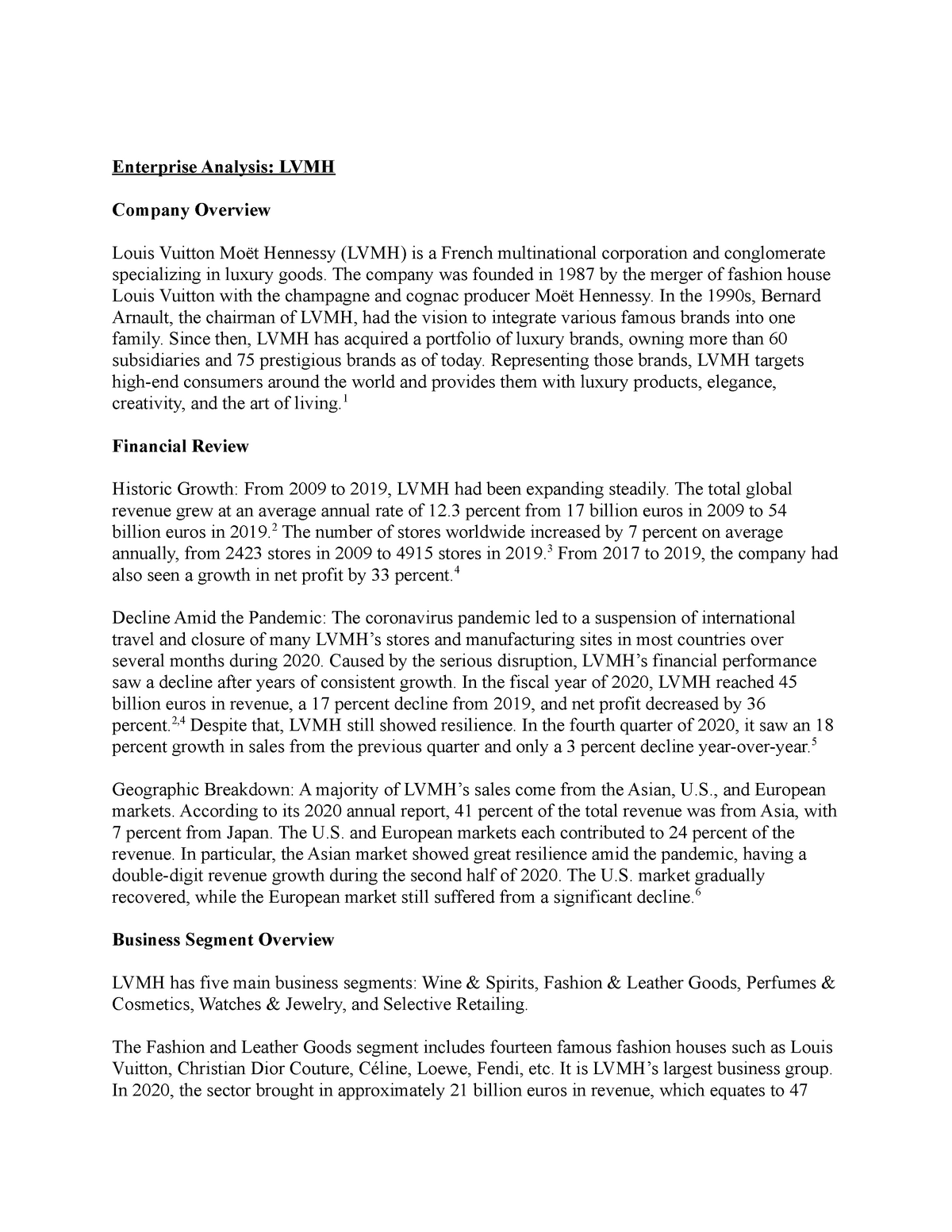 LVMH company - An operational and functional model – LVMH