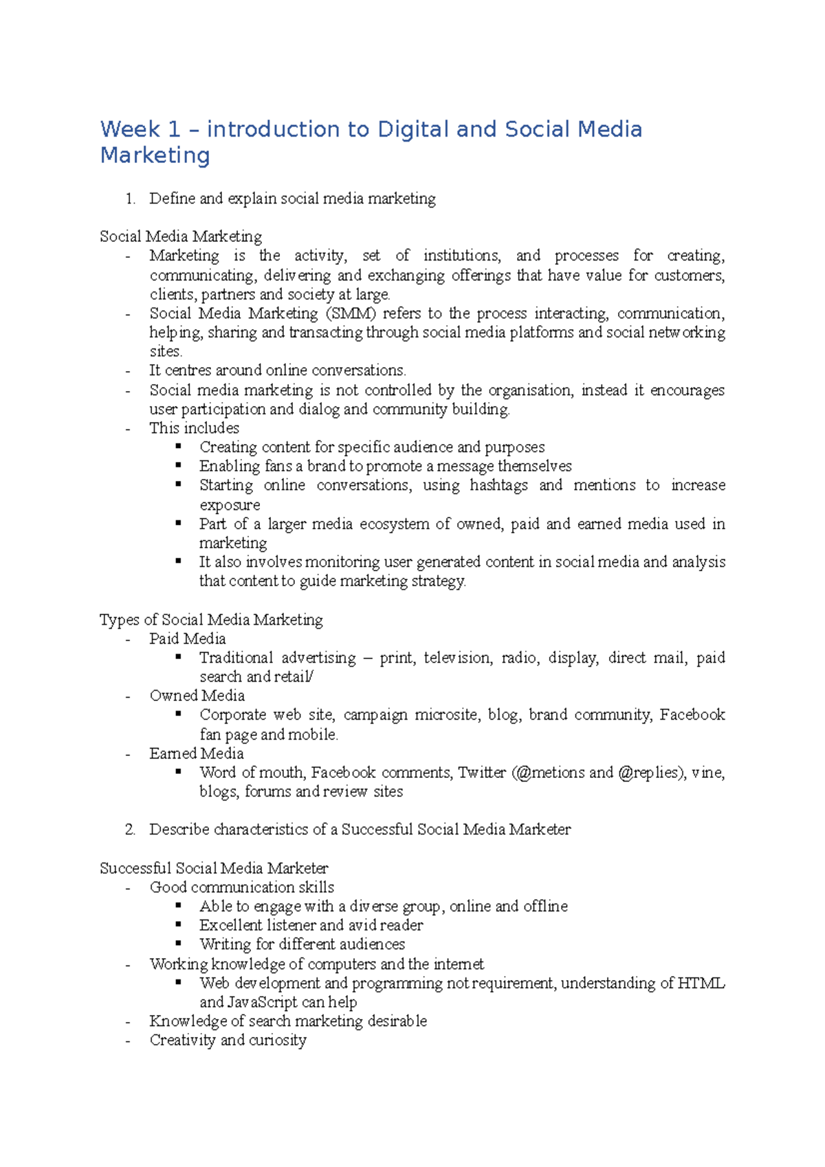 Week 1 - MKTG3002 - Week 1 Notes - Digital and Social Media Marketing ...