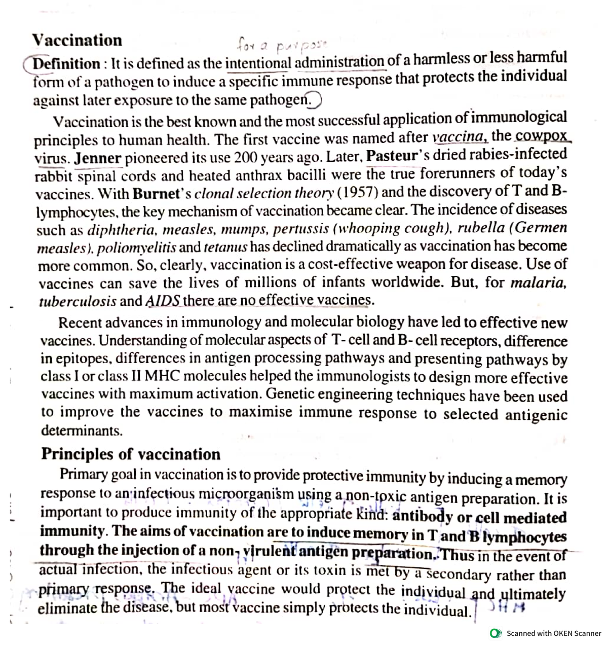 Vaccination- principles of vaccination, passive immunization, active ...