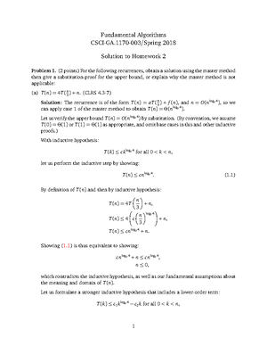 Hw10sol - Assignment 10 Solution - Fundamental Algorithms CSCI-GA-001 ...