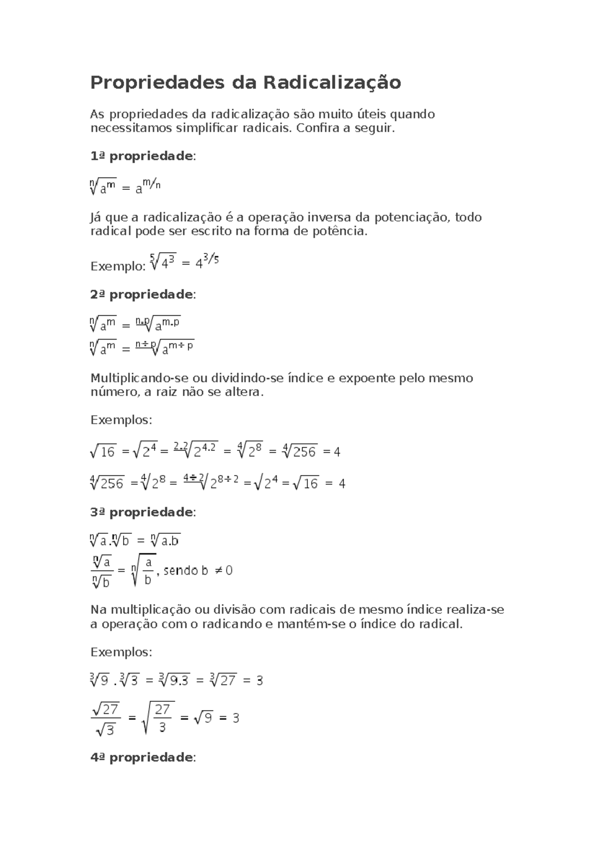 Propriedades da Radicalização - Propriedades da Radicalização As ...