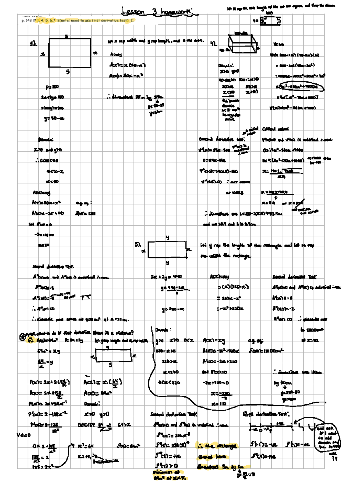 Lesson 3 homework - hii - Math 1M03 - Studocu