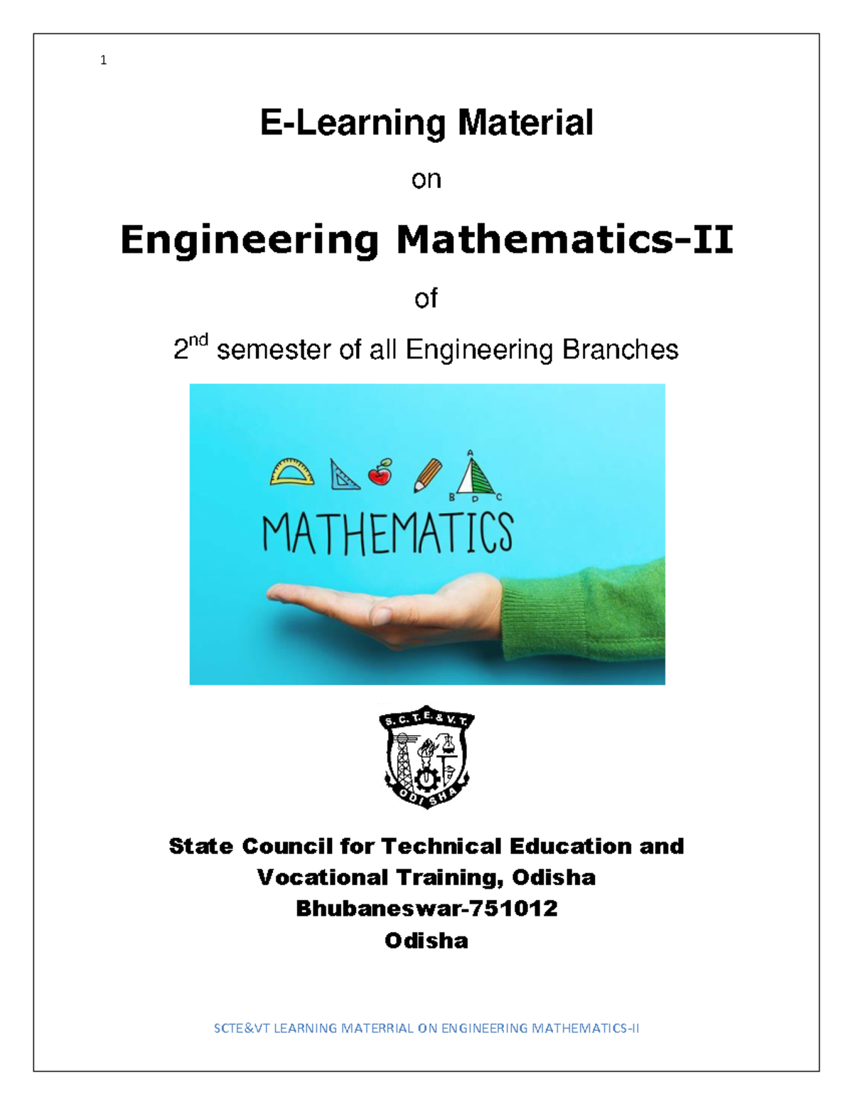 Eng Math II 2nd sem LM - This is only for 1st year student - E-Learning ...