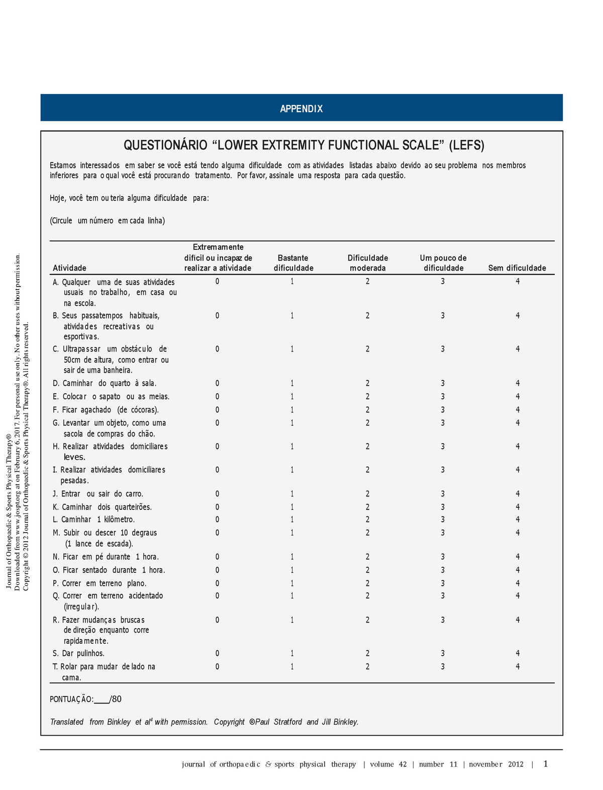 funcionalidade-lower-extremity-functional-scale-lefs-questionario