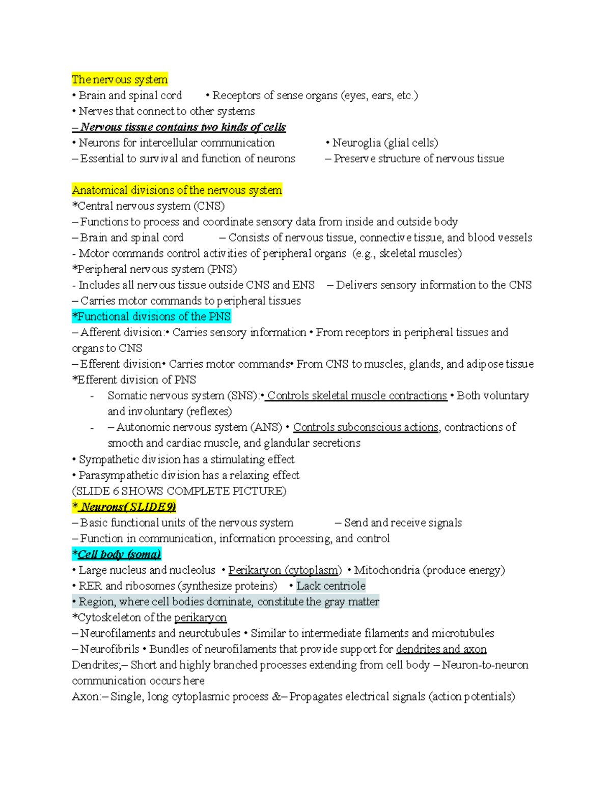 Chapter 12 Nervous Tissue - The Nervous System Brain And Spinal Cord ...