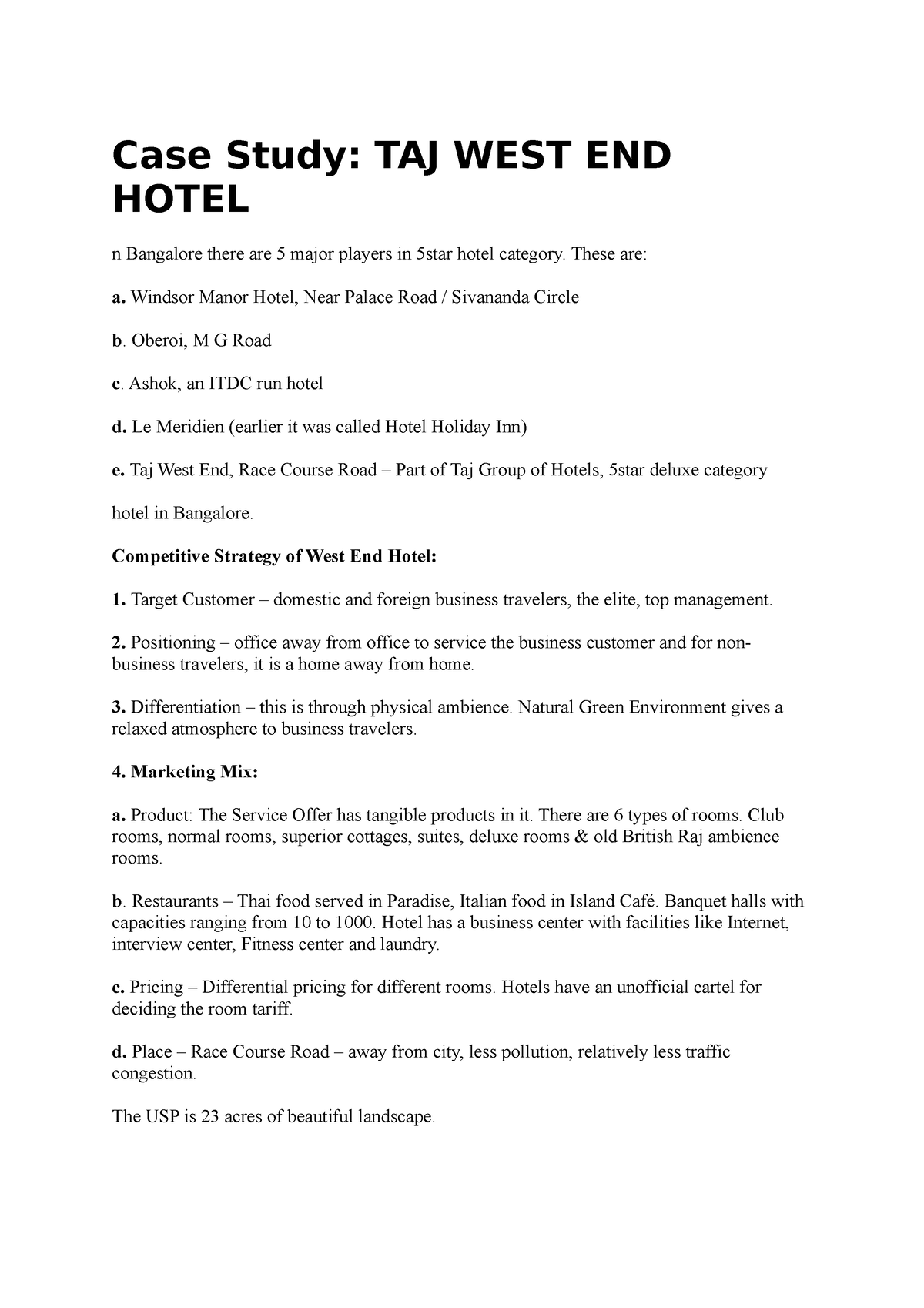 case study of taj hotel