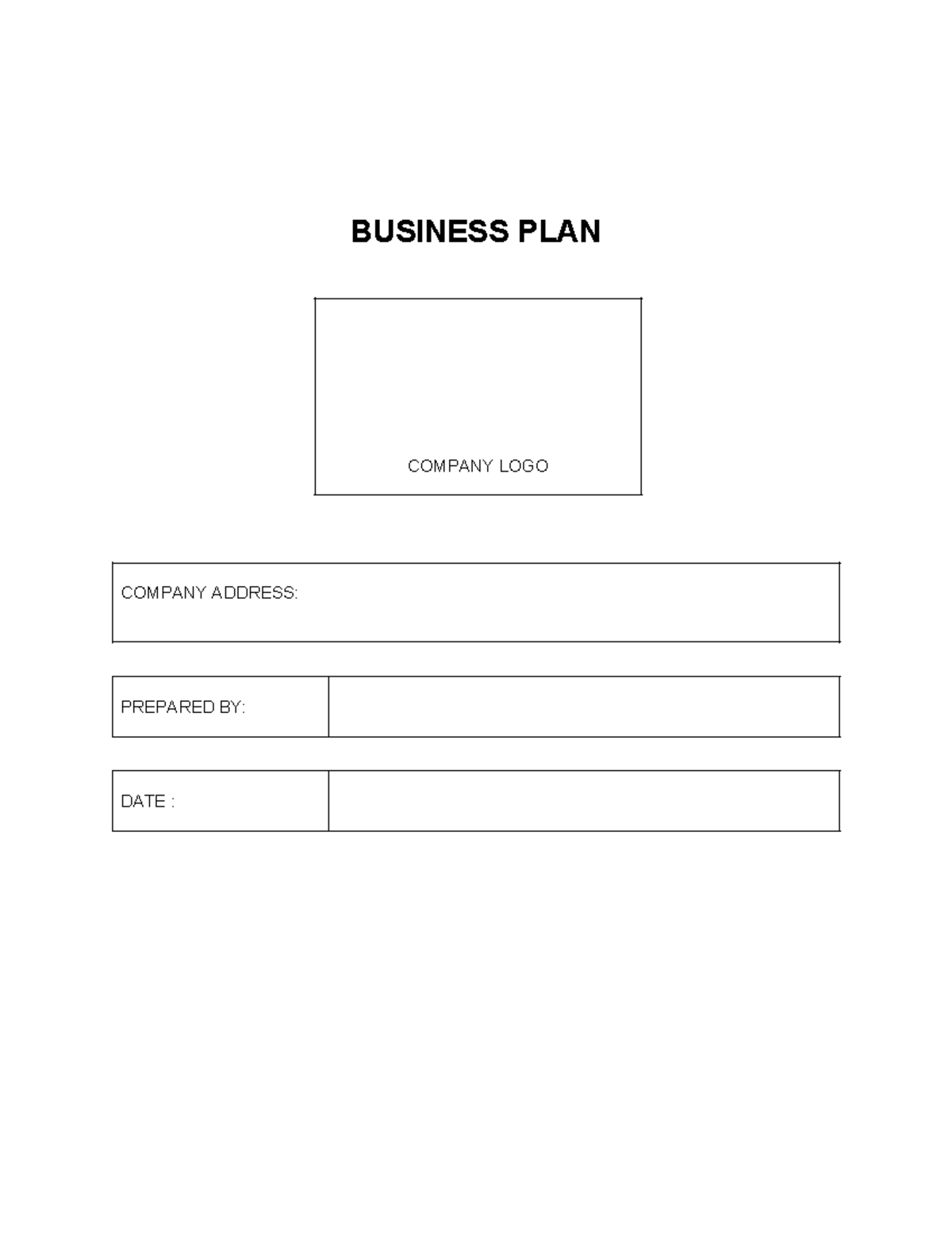 Business Plan assignment template - BUSINESS PLAN COMPANY LOGO COMPANY ...