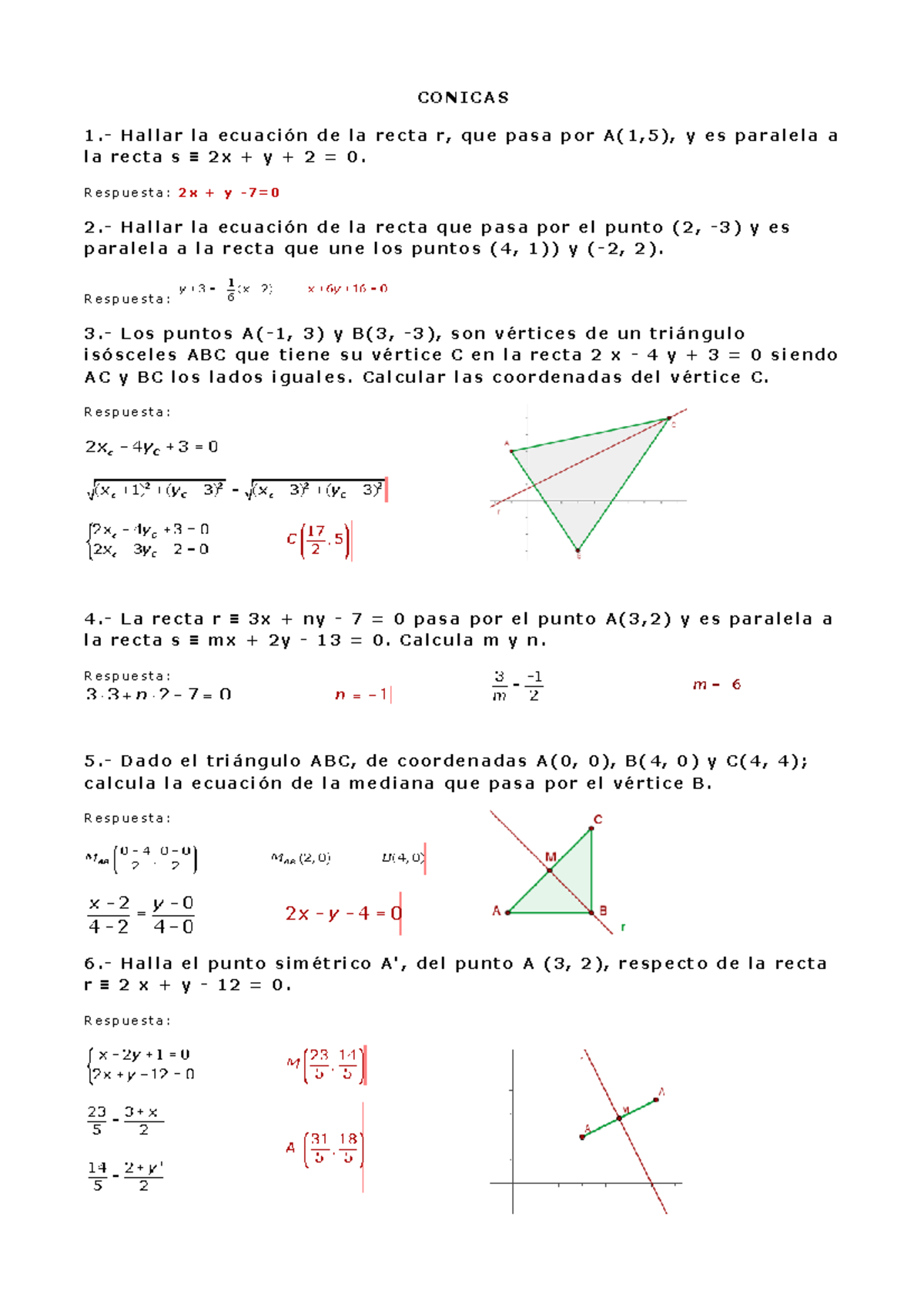 Ejercicios De Conicas Con Respuesta Studocu