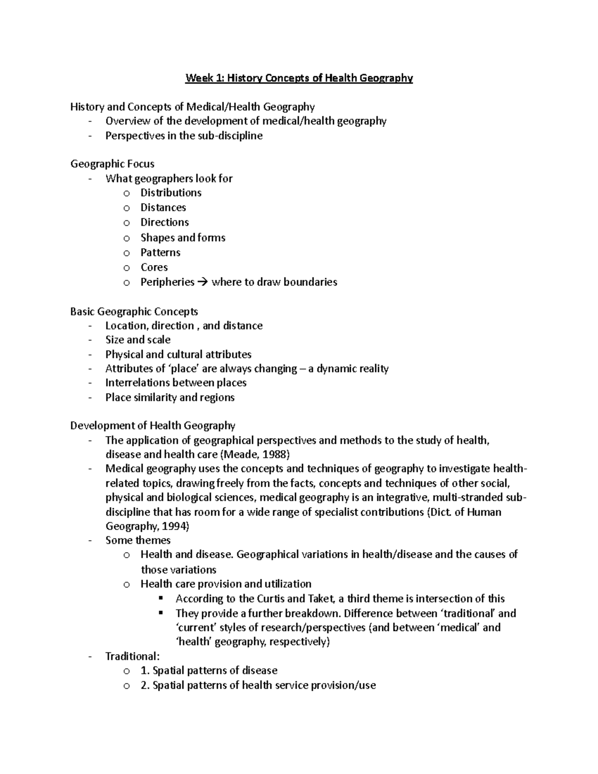 Geo 2430 Week 1 week 1 lecture content Week 1 History Concepts of