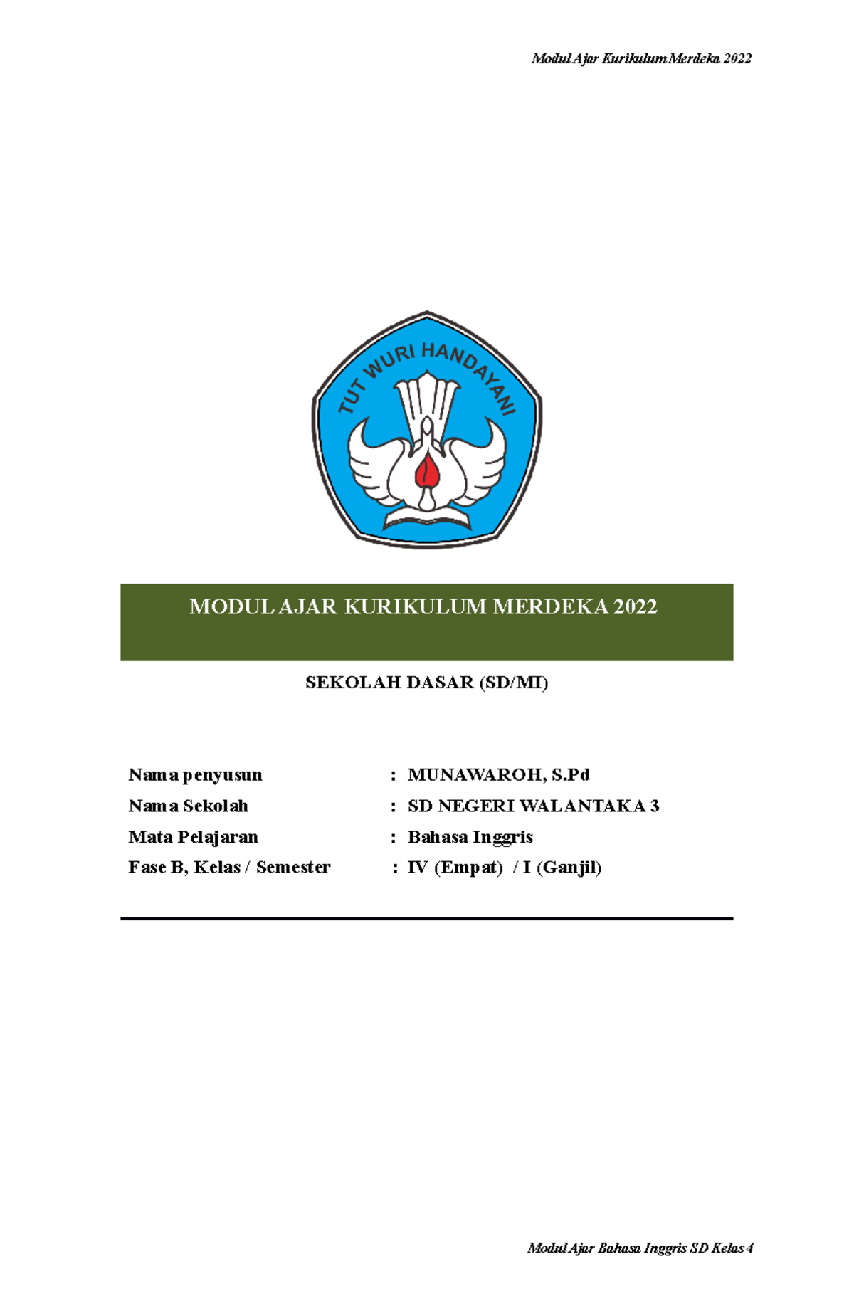 MA B Inggris K4 BAB 1 (datadikdasmen - MODUL AJAR KURIKULUM MERDEKA ...